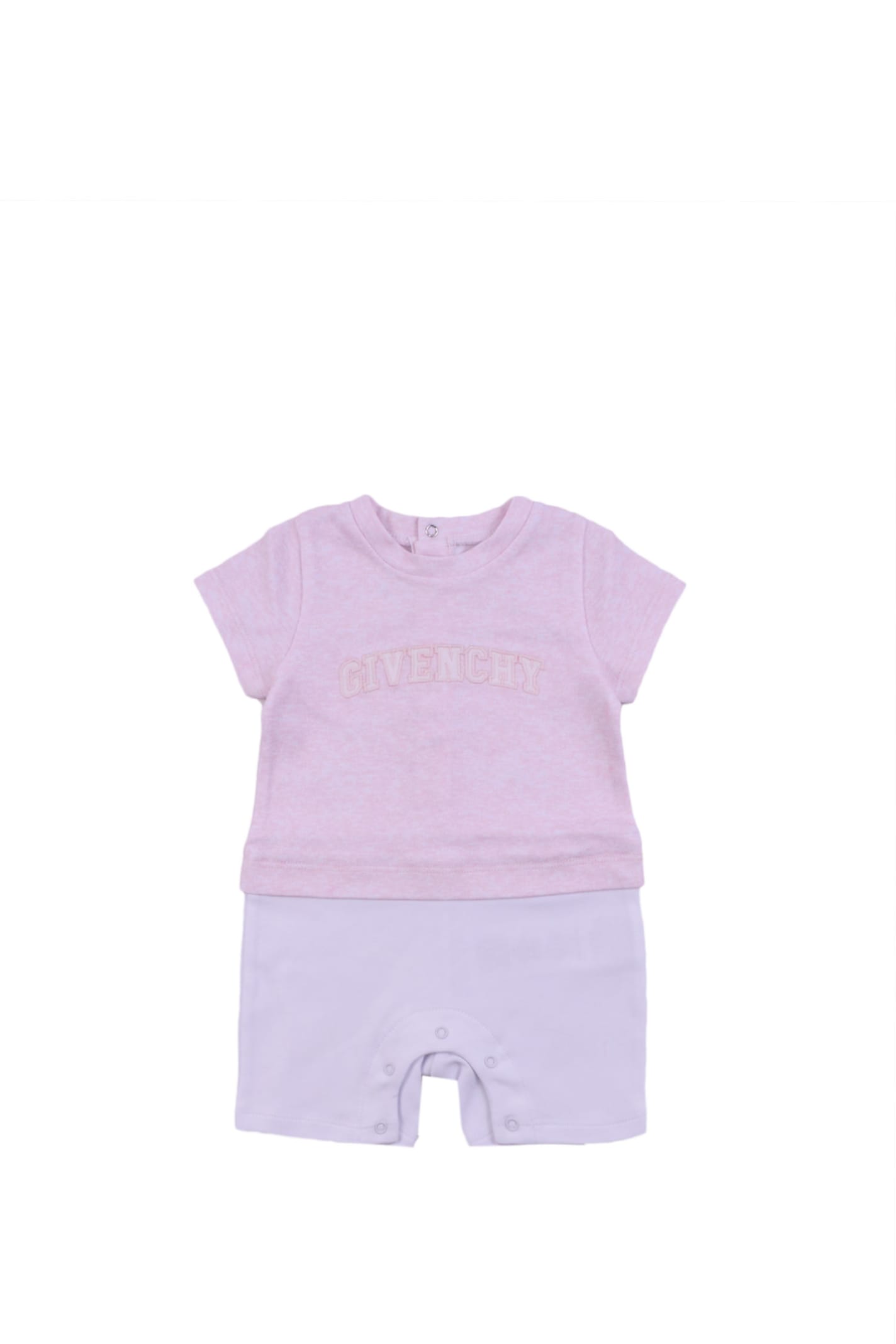 Givenchy Babies' Cotton Romper In Rose
