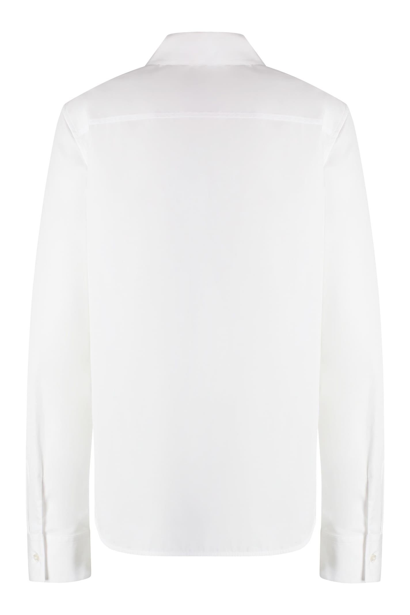 Shop Jil Sander Cotton Poplin Shirt In White