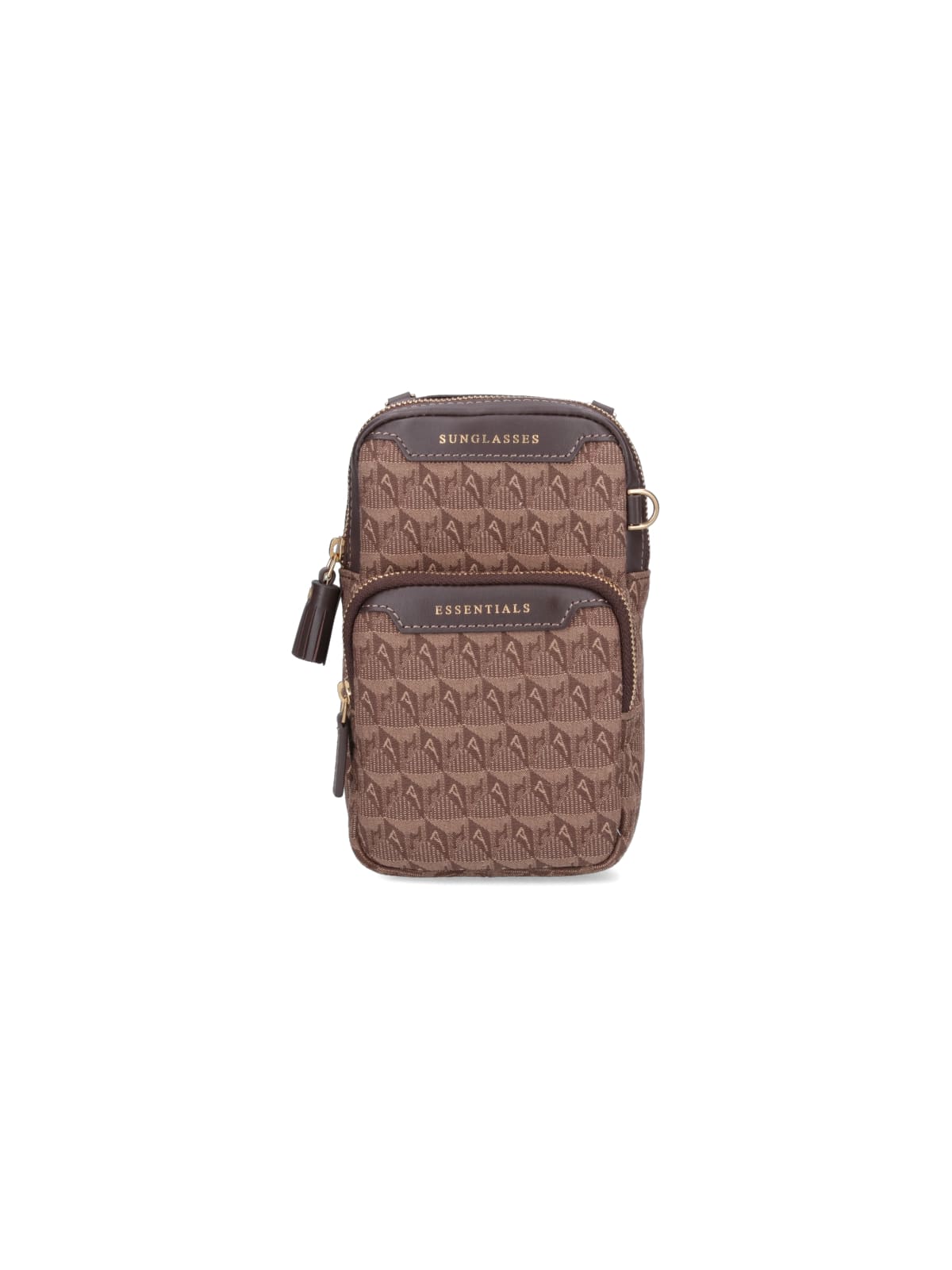 Shop Anya Hindmarch Logo Essentials Shoulder Bag In Brown