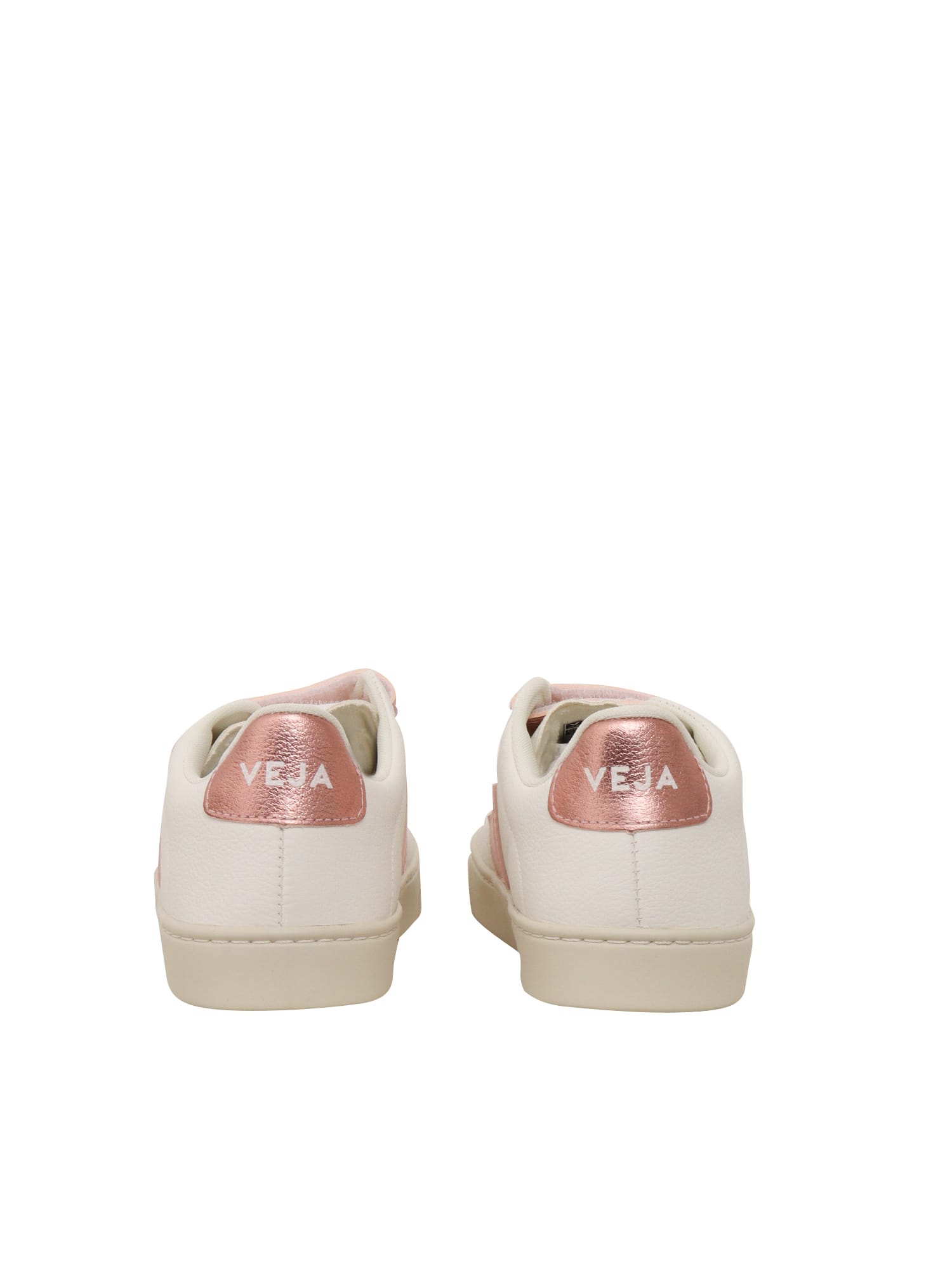 Veja Small Esplar Chromefree Leather Extra-white_petale_nacre Sneakers In White