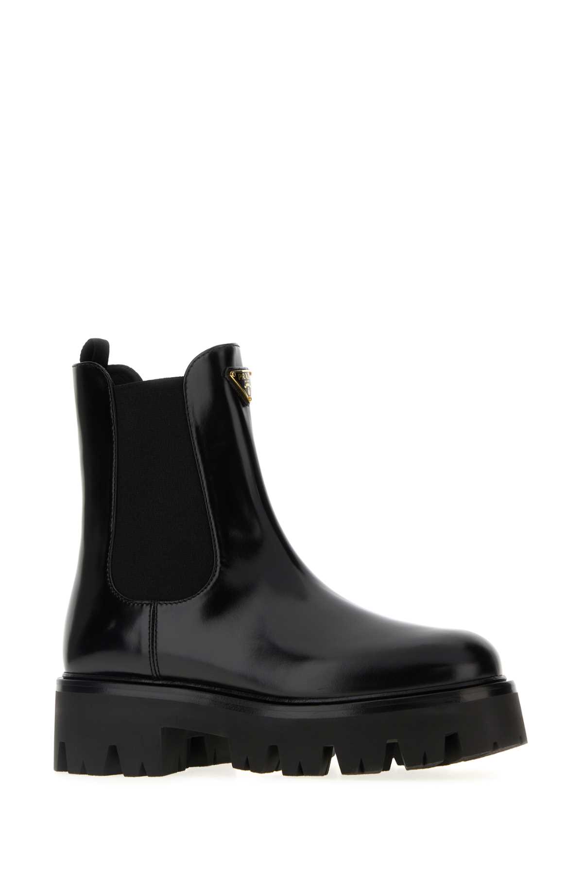 Prada Ankle Boots With Chunky Sole And Pull Tab In Black