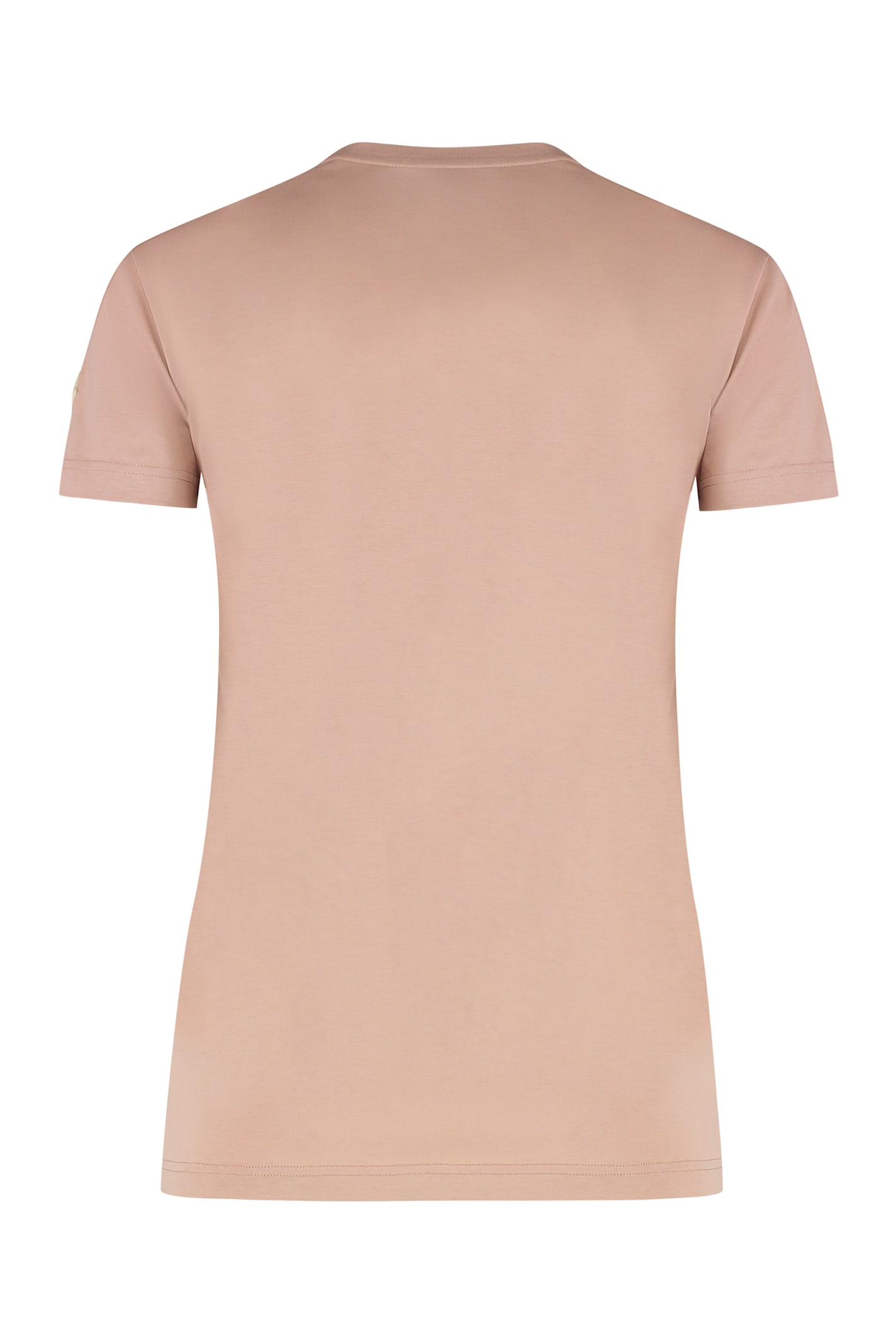Moncler Cotton Crew-neck T-shirt In Pink