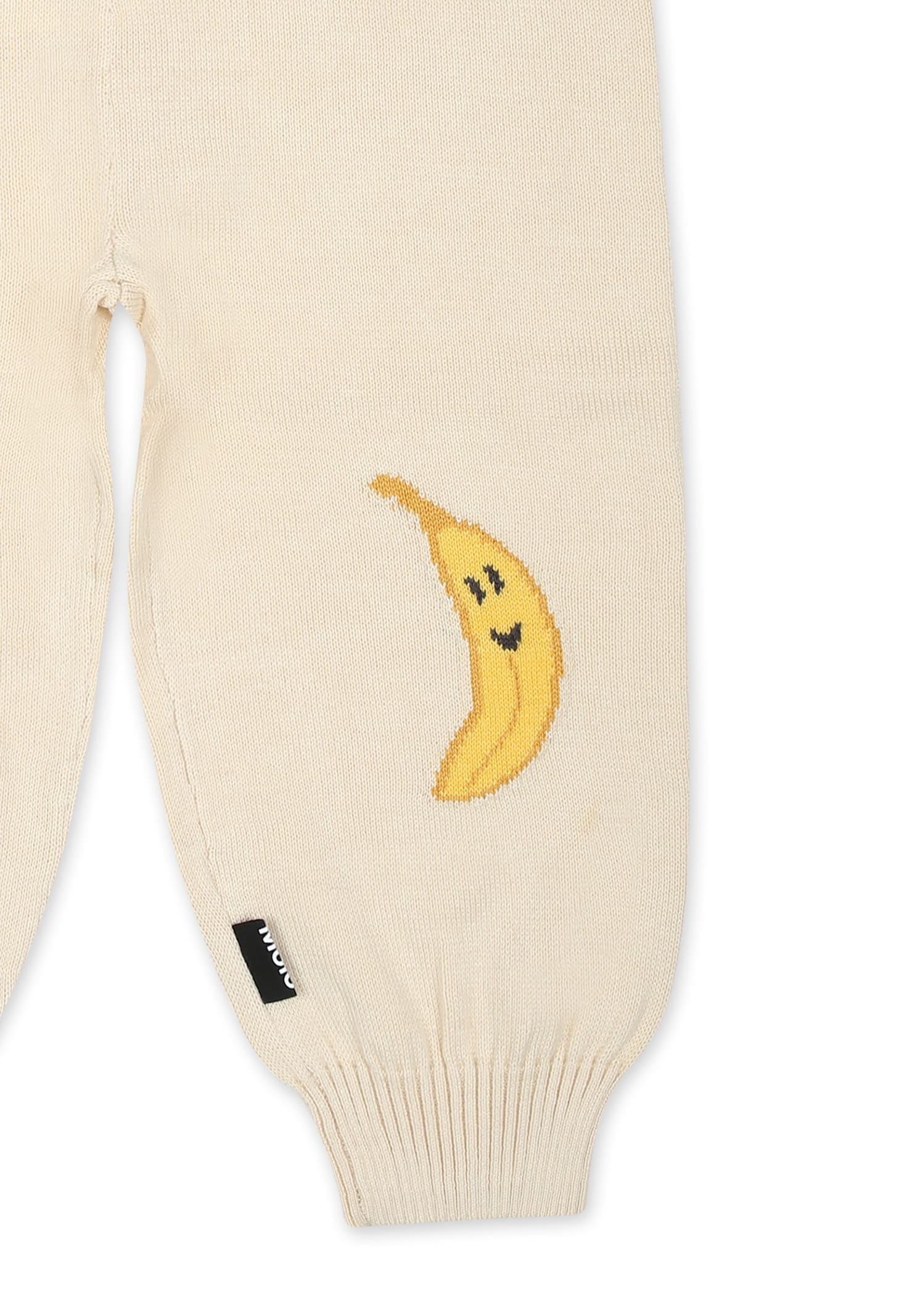 Molo Ivory Trousers For Babykids With Fruits In Ivory