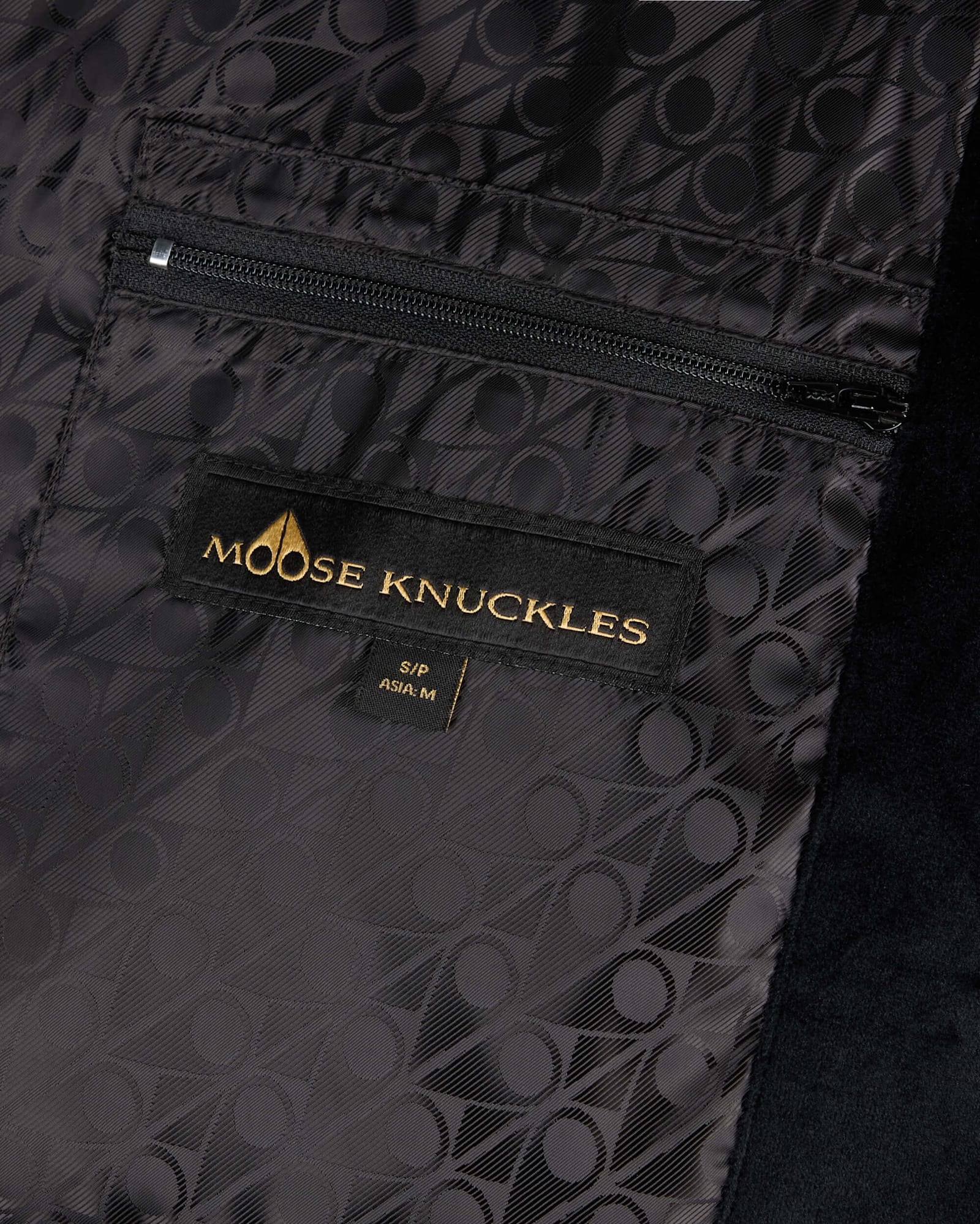 Shop Moose Knuckles Velour Misti Gold Puffer In Black