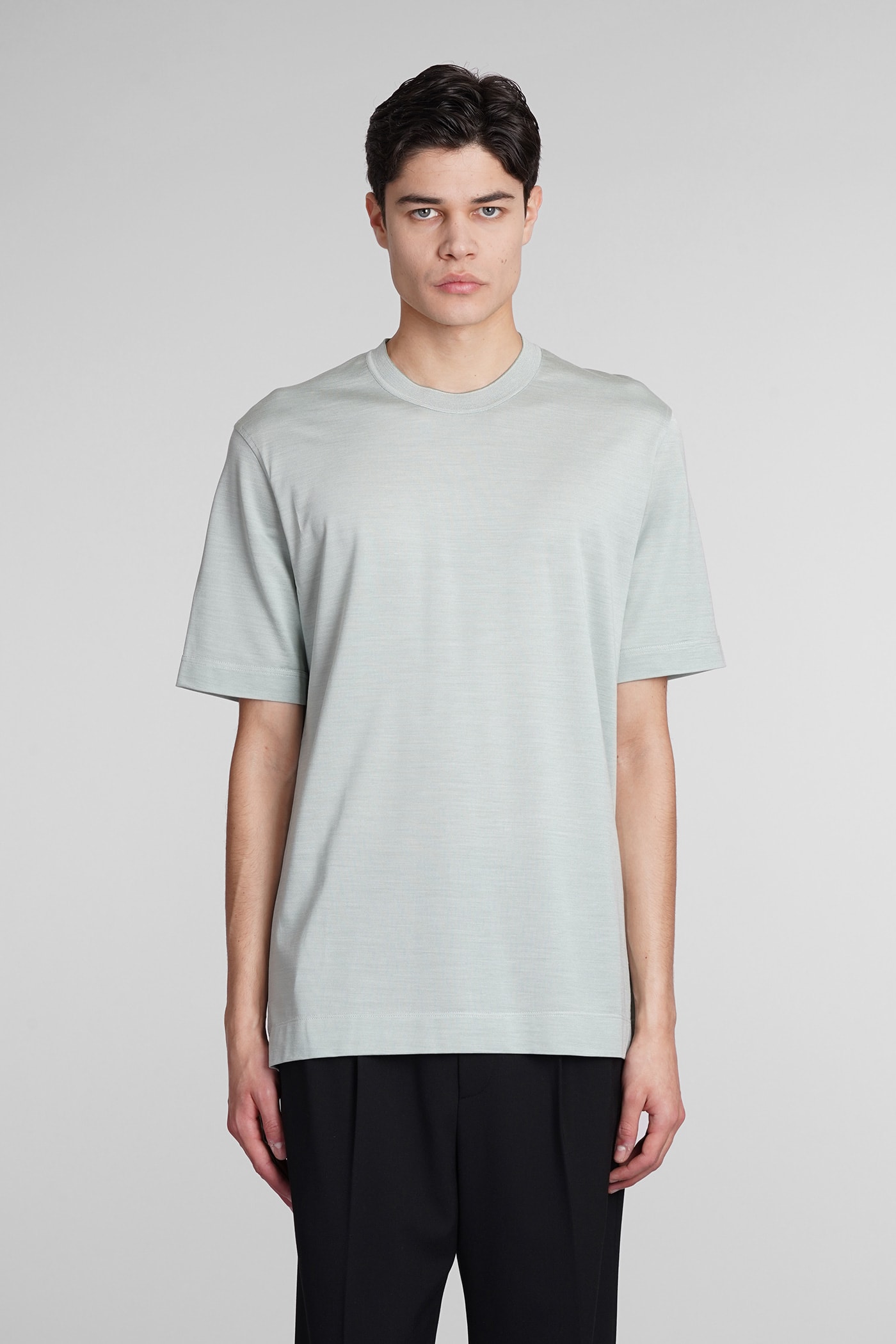 Zegna T-shirt In Green Cotton