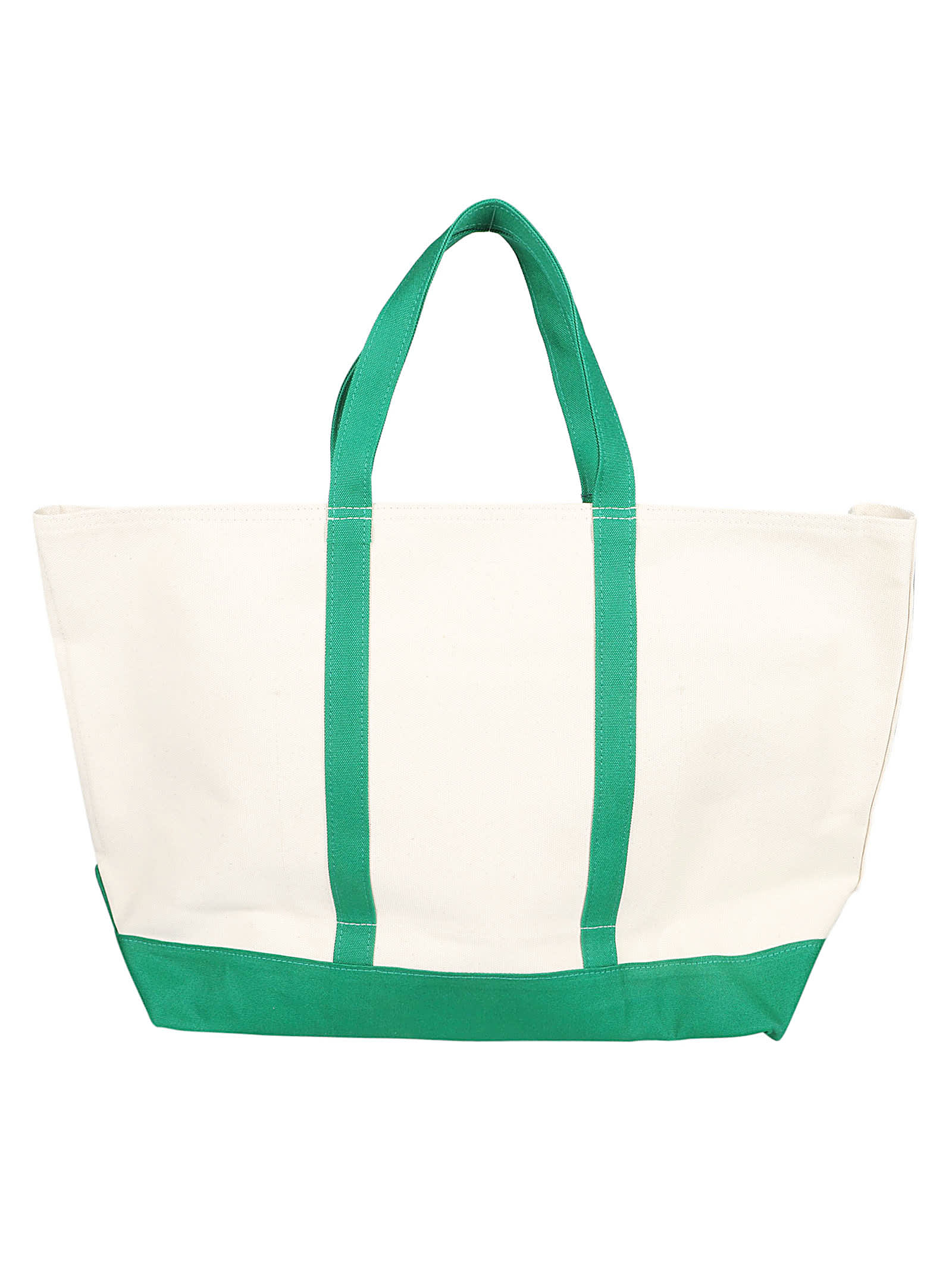 Shop Polo Ralph Lauren Icon Large Tote Bag In Hillside Green/cream