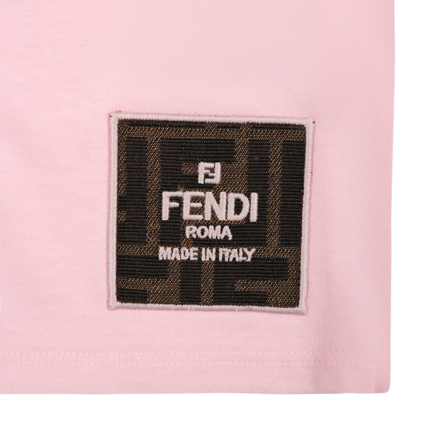 Shop Fendi Pink T-shirt For Baby Girl With Ff