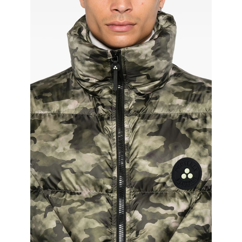 Peuterey Camouflage Cotton Jacket In Green