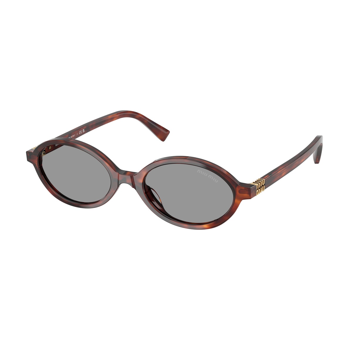 Miu Miu Miumiu 0mu 04zs Miu Regard Vau07f Havana Sunglasses In Brown