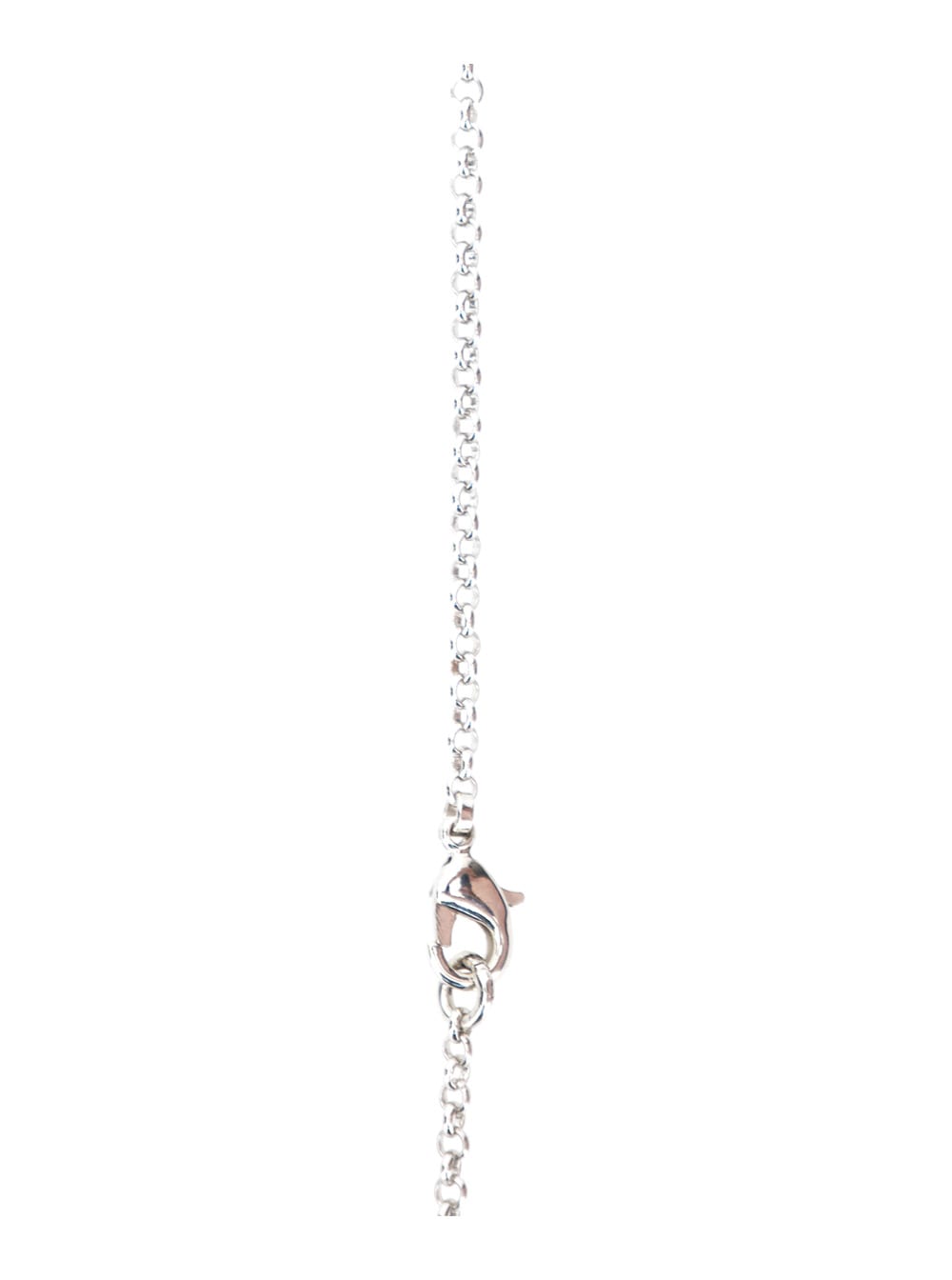 Shop Dolce & Gabbana Silver-tone Necklace With Drop Pendant And Dg Logo In Brass Man In Metallic