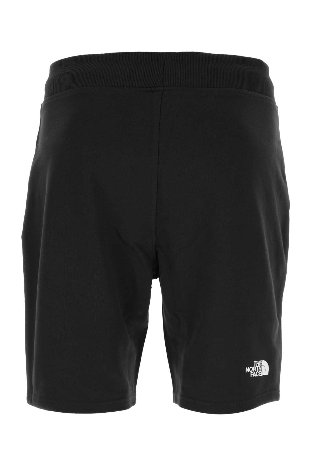 The North Face Black Cotton Bermuda Shorts In Tnfblack