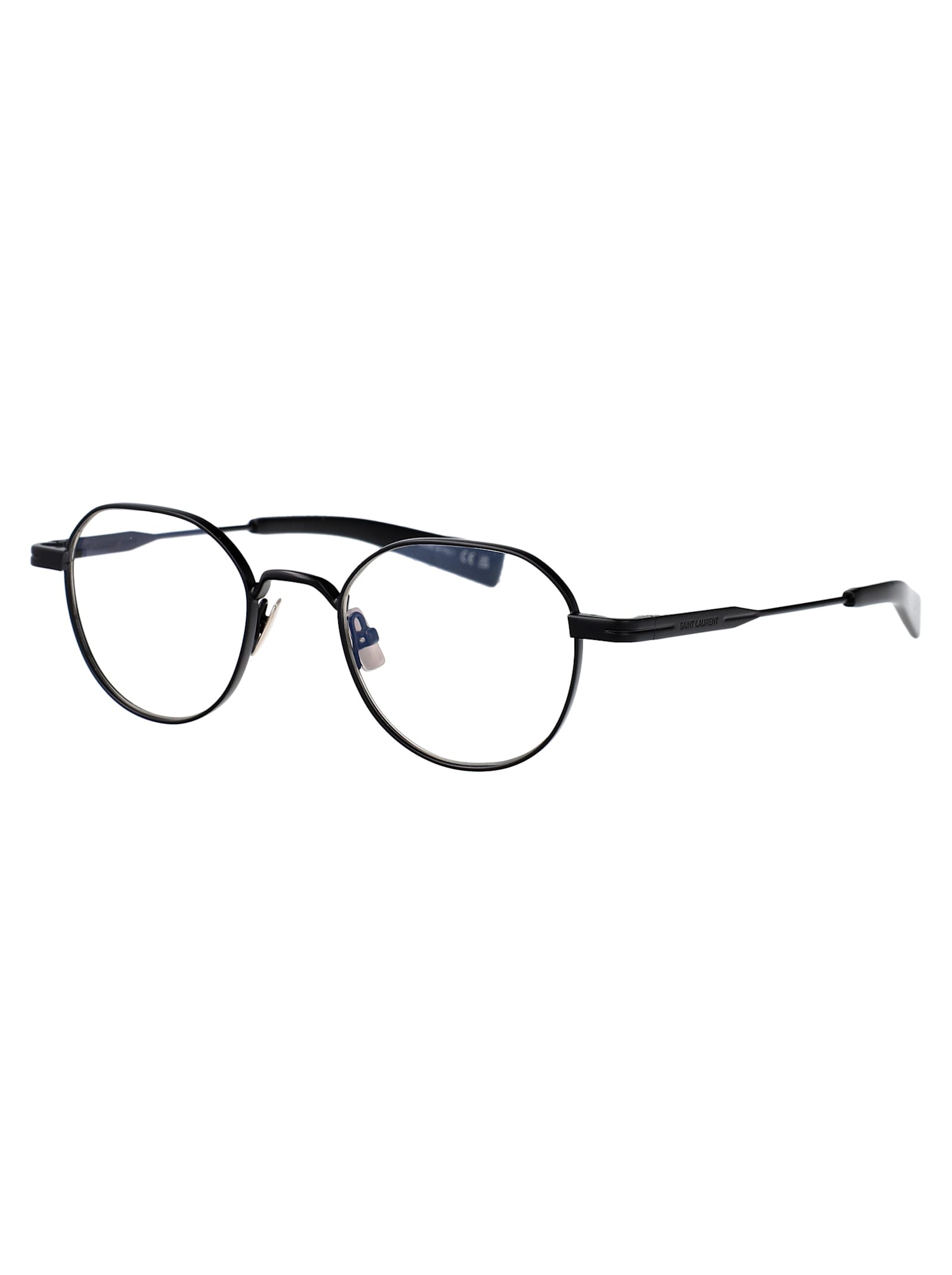 Saint Laurent Sl 730 Glasses In Black-black-transparent
