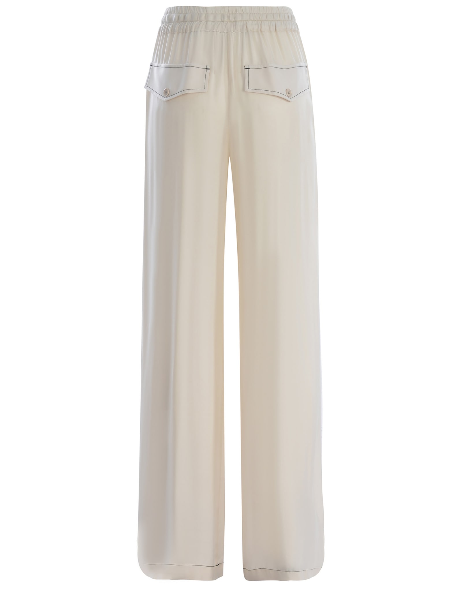 Shop Pinko Trousers  Perdono Made Of Twill In Beige