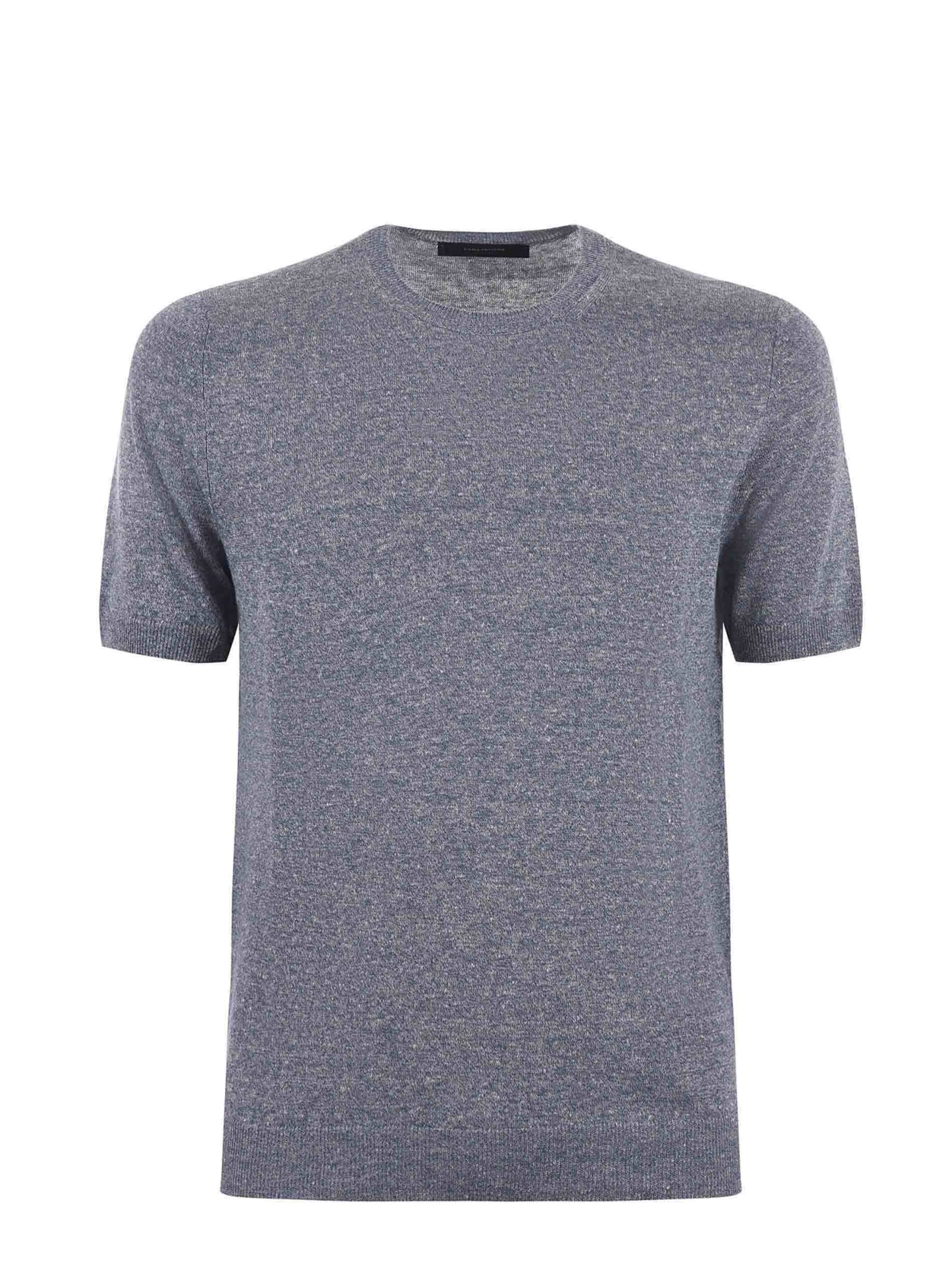 Shop Tagliatore T-shirt In Blu Melange