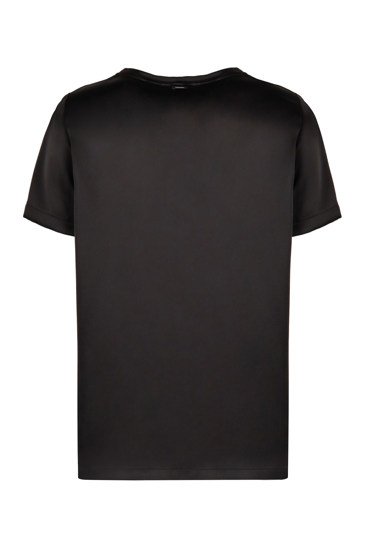 Shop 's Max Mara Rebecca Satin T-shirt In Nero