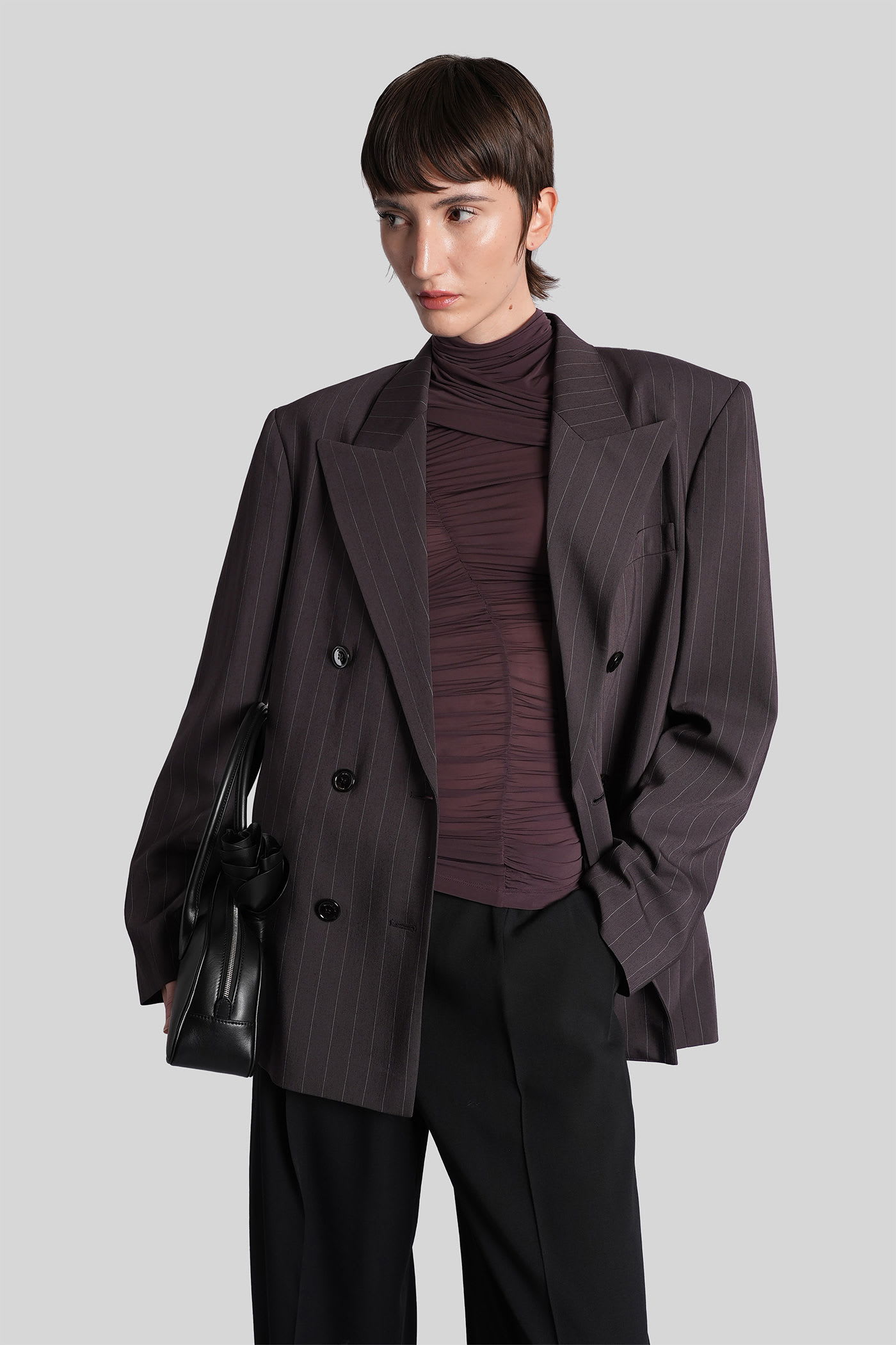 Magda Butrym Blouse 06 Topwear In Bordeaux Polyamide Polyester In Burgundy