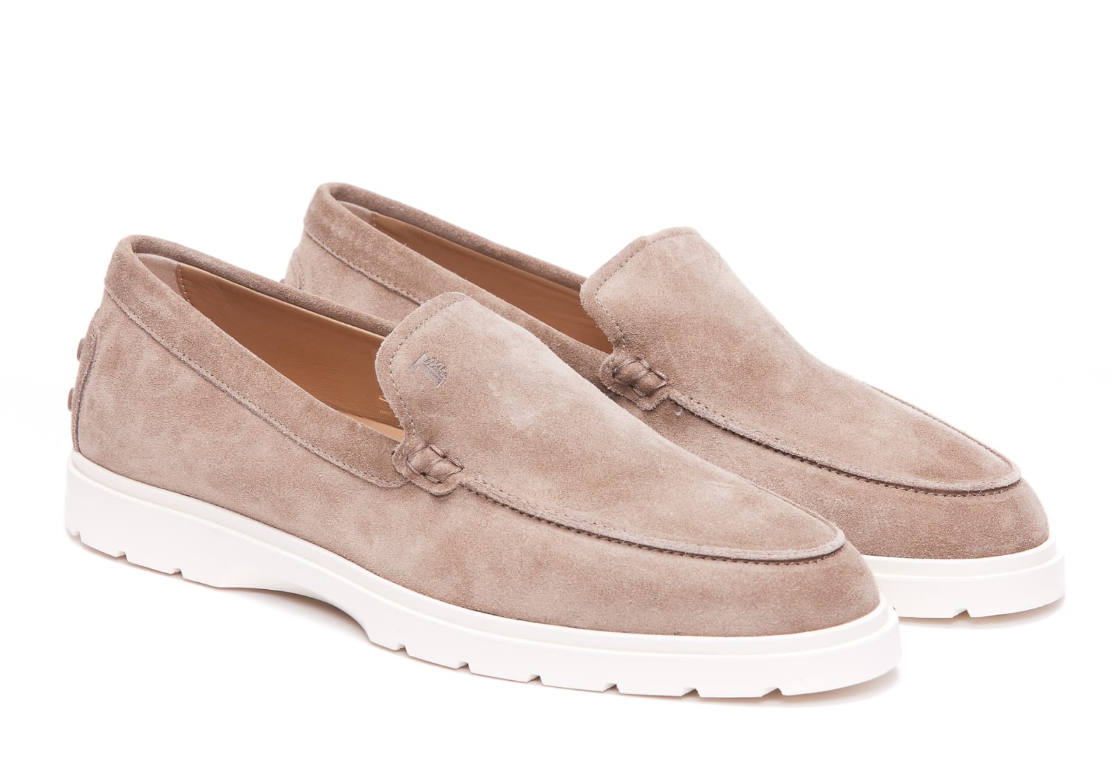 Shop Tod's Slipper Loafers In Beige