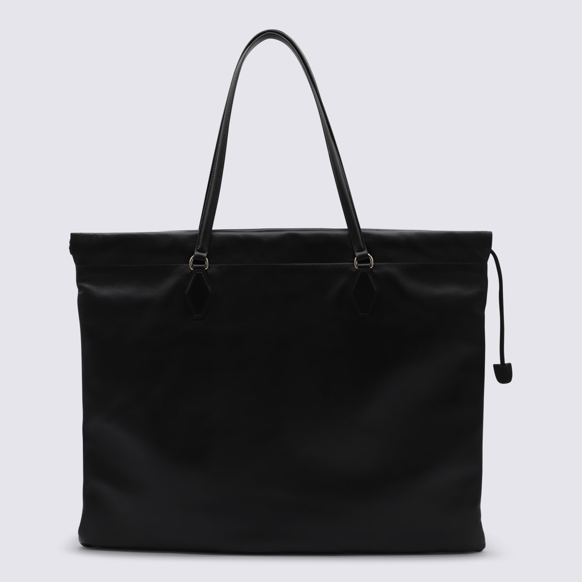 Jimmy Choo Black Drawstring Tote L In Multi