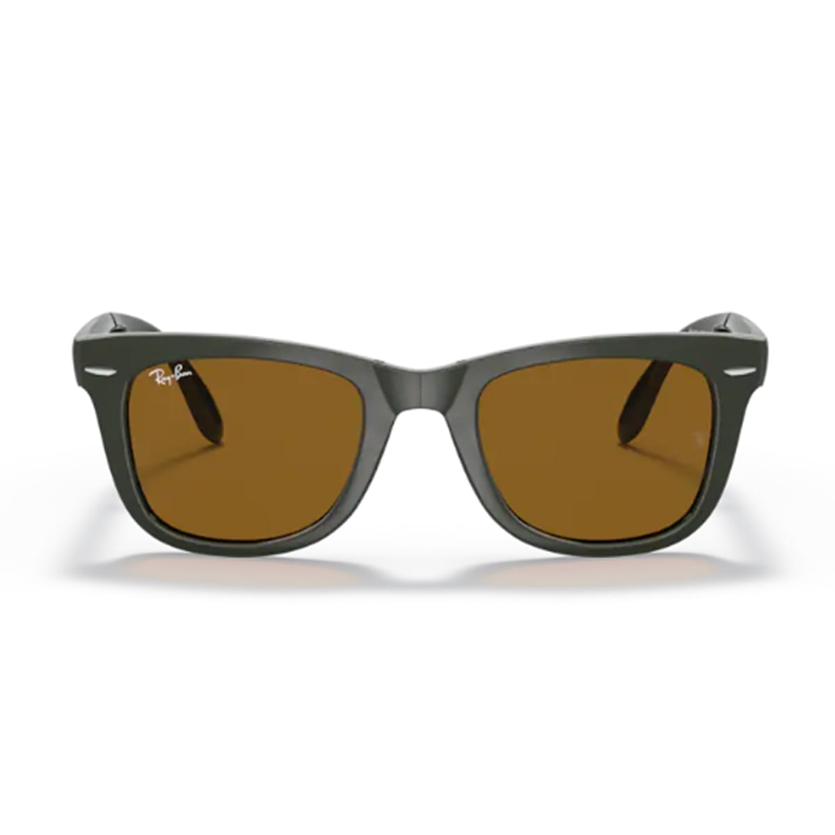 Shop Ray Ban Folding Wayfarer Rb4105 Sunglasses In Verde