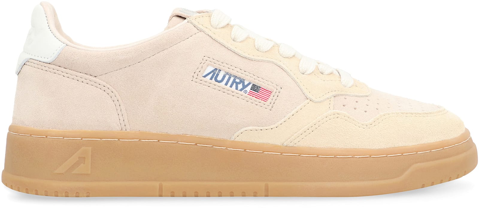 Shop Autry Medalist Suede Sneakers In Beige