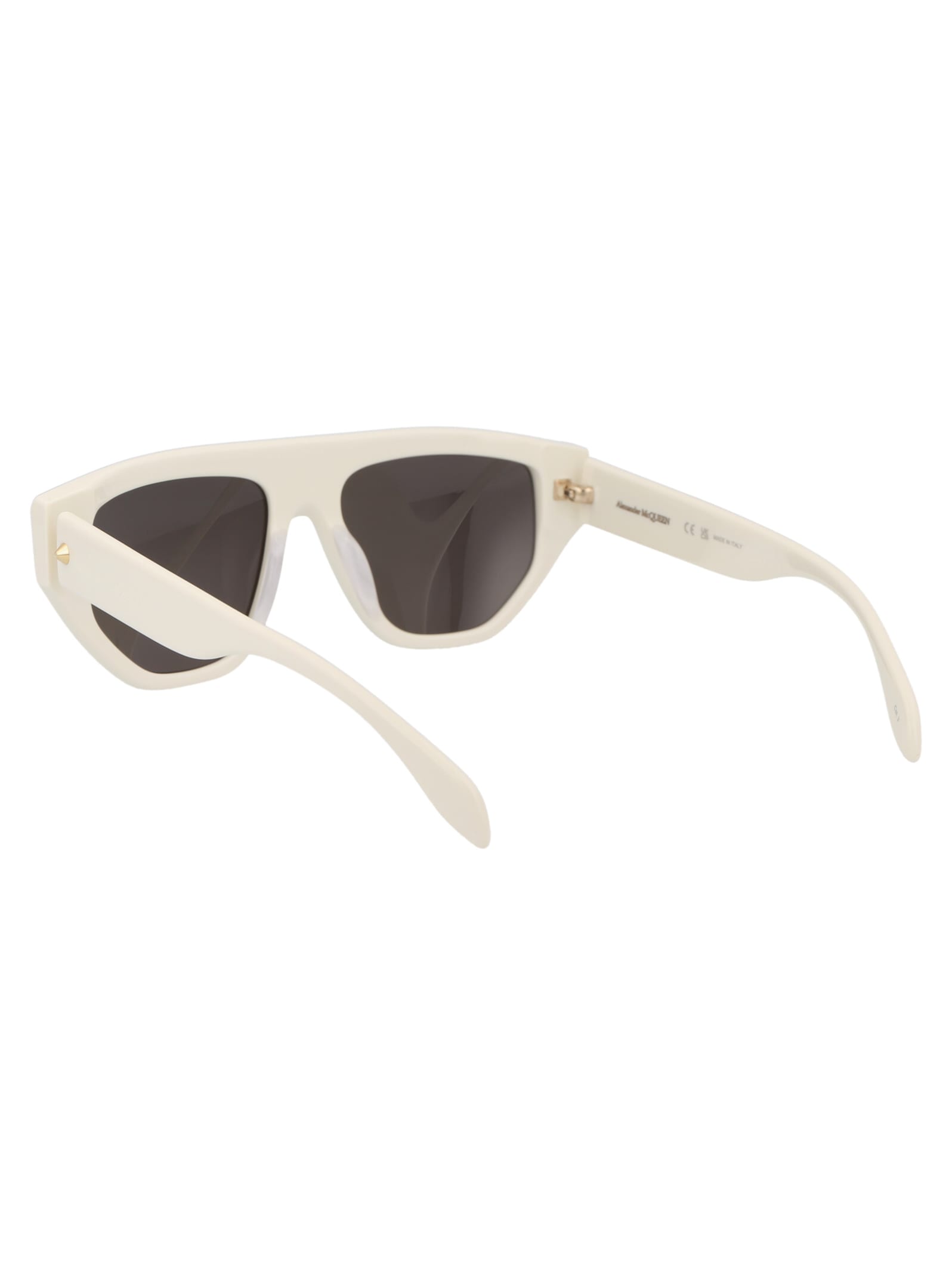 Shop Alexander Mcqueen Am0408s Sunglasses In 003 White White Grey