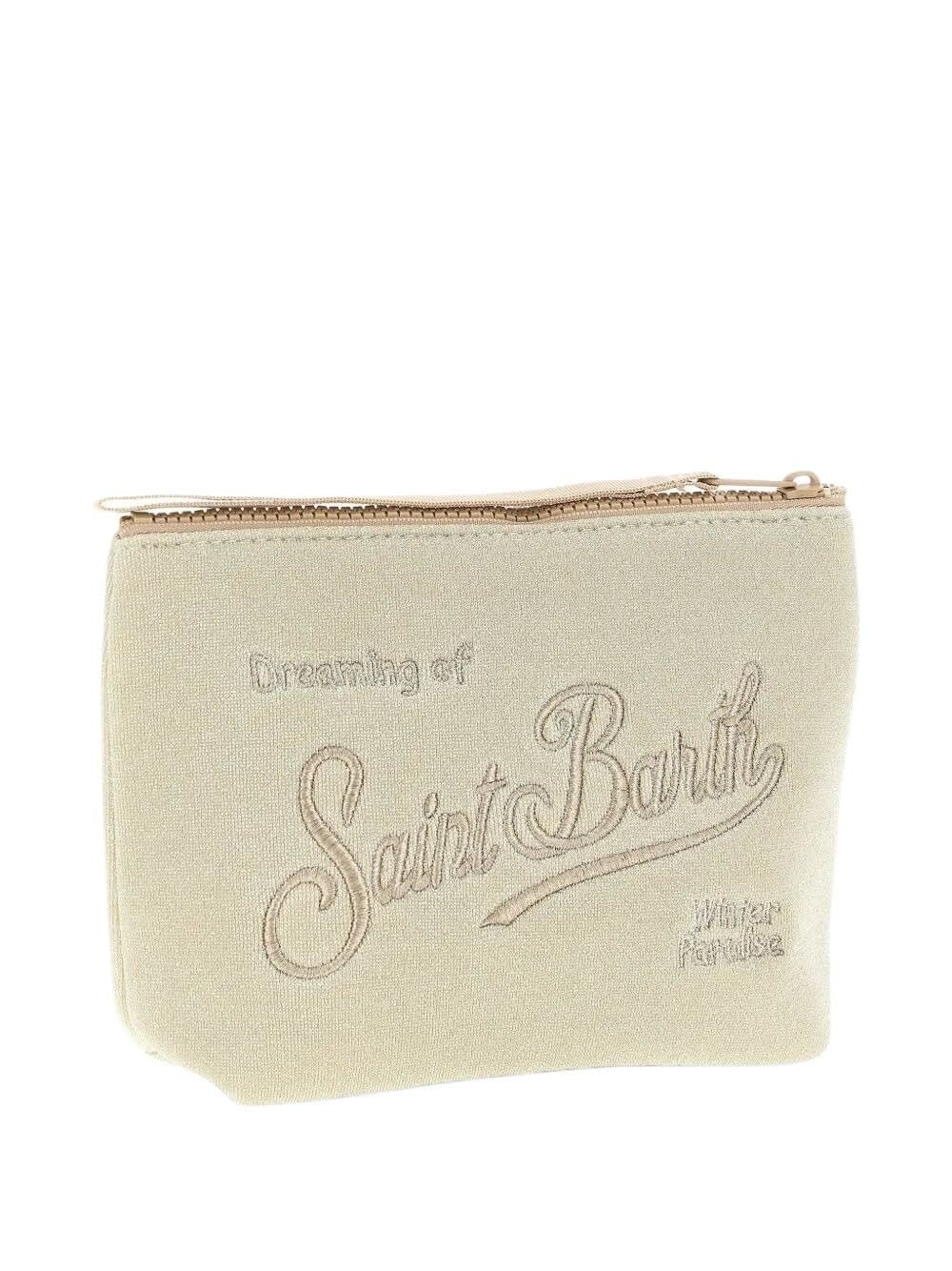 Mc2 Saint Barth Aline Lurex Mini Bag In Neutral