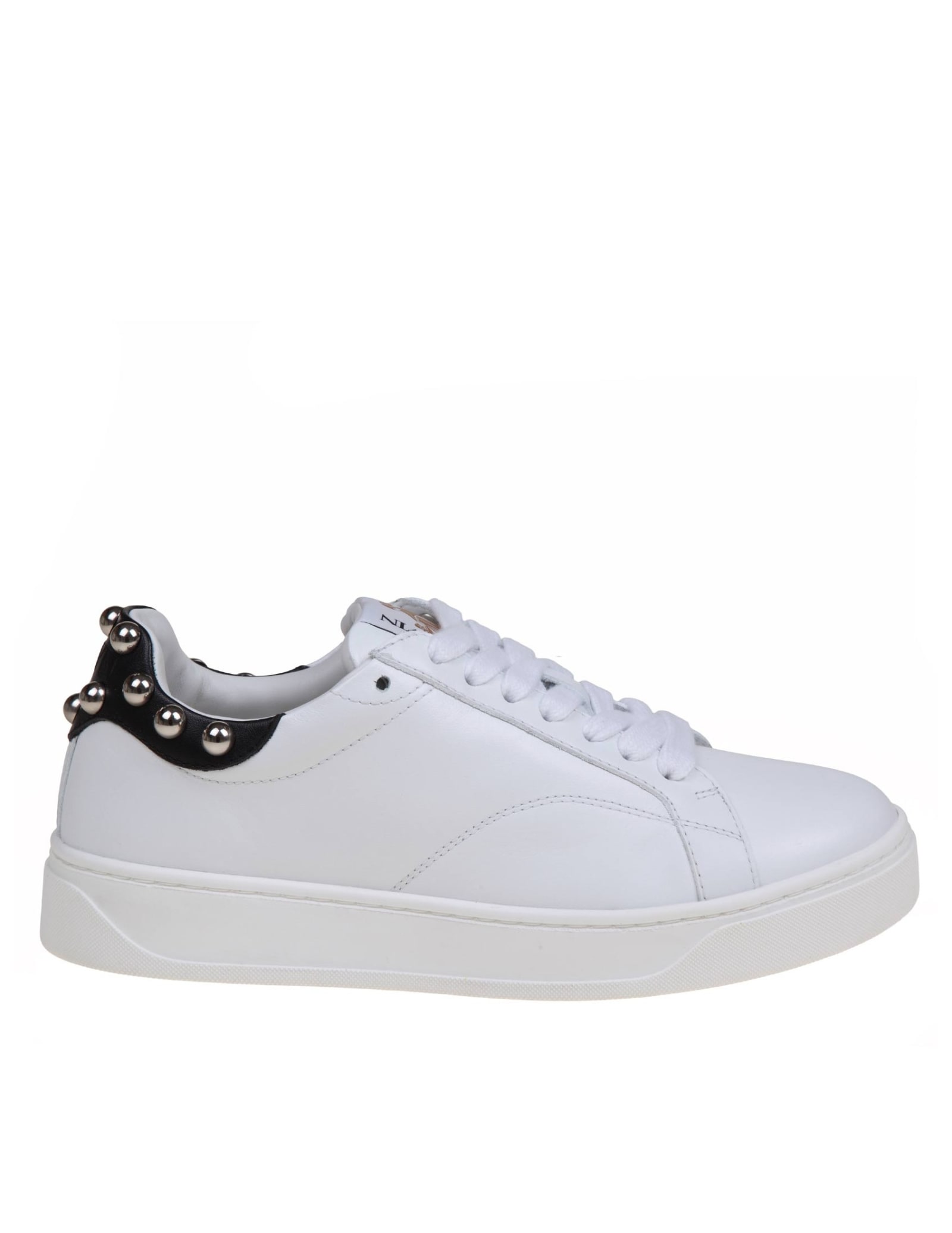 LANVIN DDB0 SNEAKERS IN LEATHER WITH APPLIED STUDS