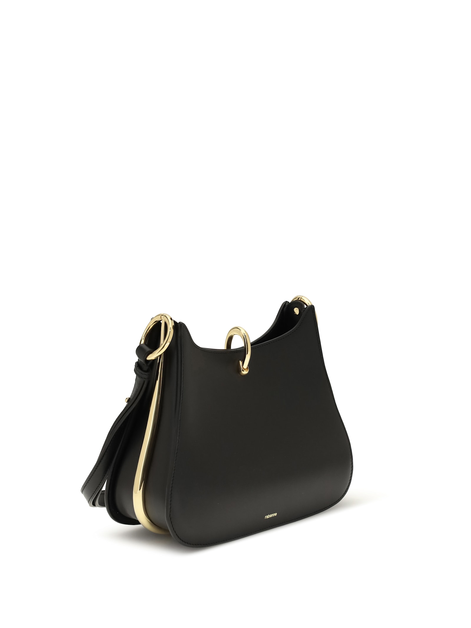Rabanne Black Calf Leather Bos Taurus Handbag In Black