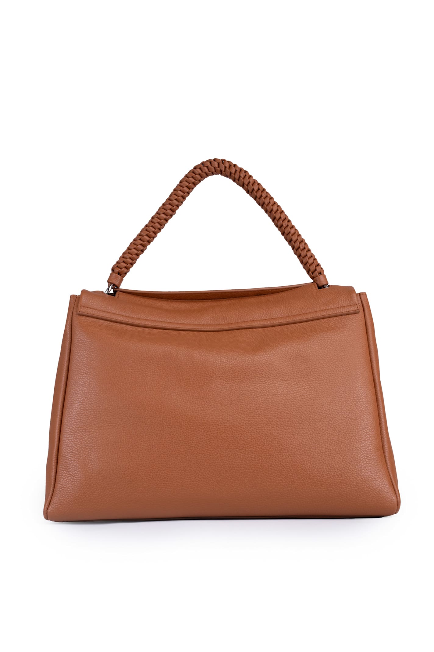 Orciani Sveva Xl Sense Scooby Leather Bag In Cuoio