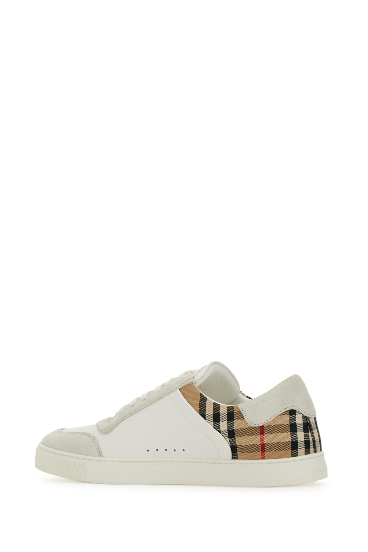 Shop Burberry Multicolor Suede And Leather Sneakers In Archivebeigeipchk