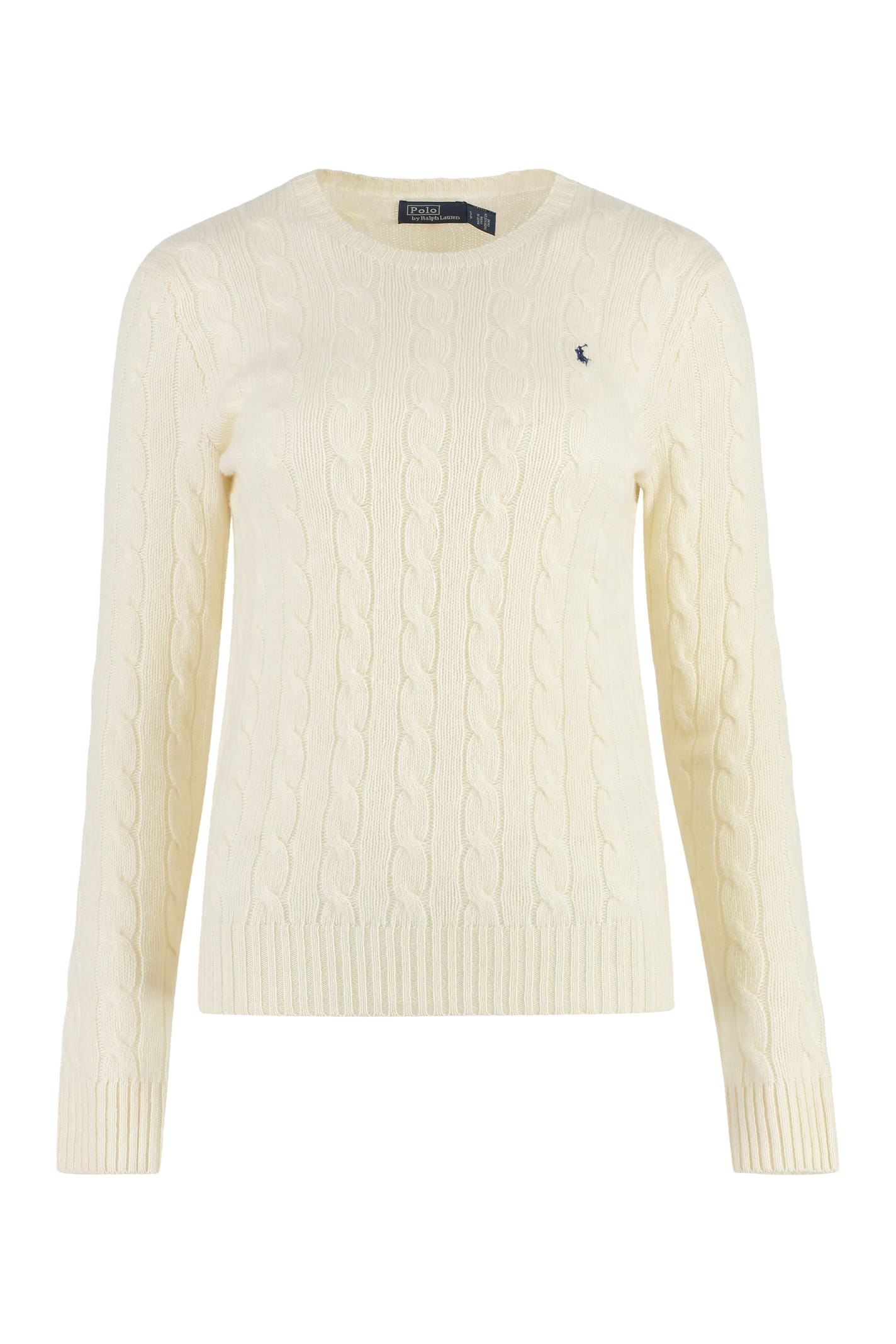 Shop Ralph Lauren Cable Knit Sweater In Authentic Cream