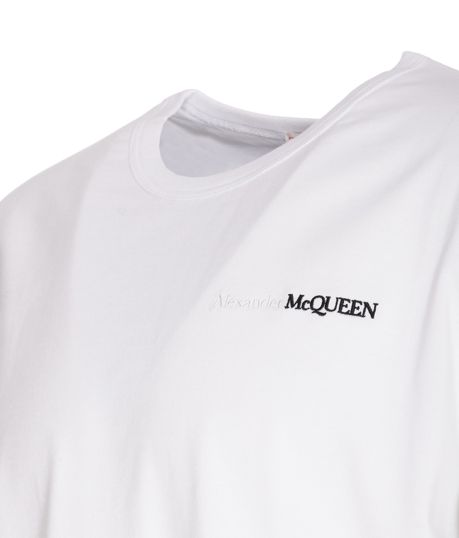 Shop Alexander Mcqueen Logo T-shirt In White