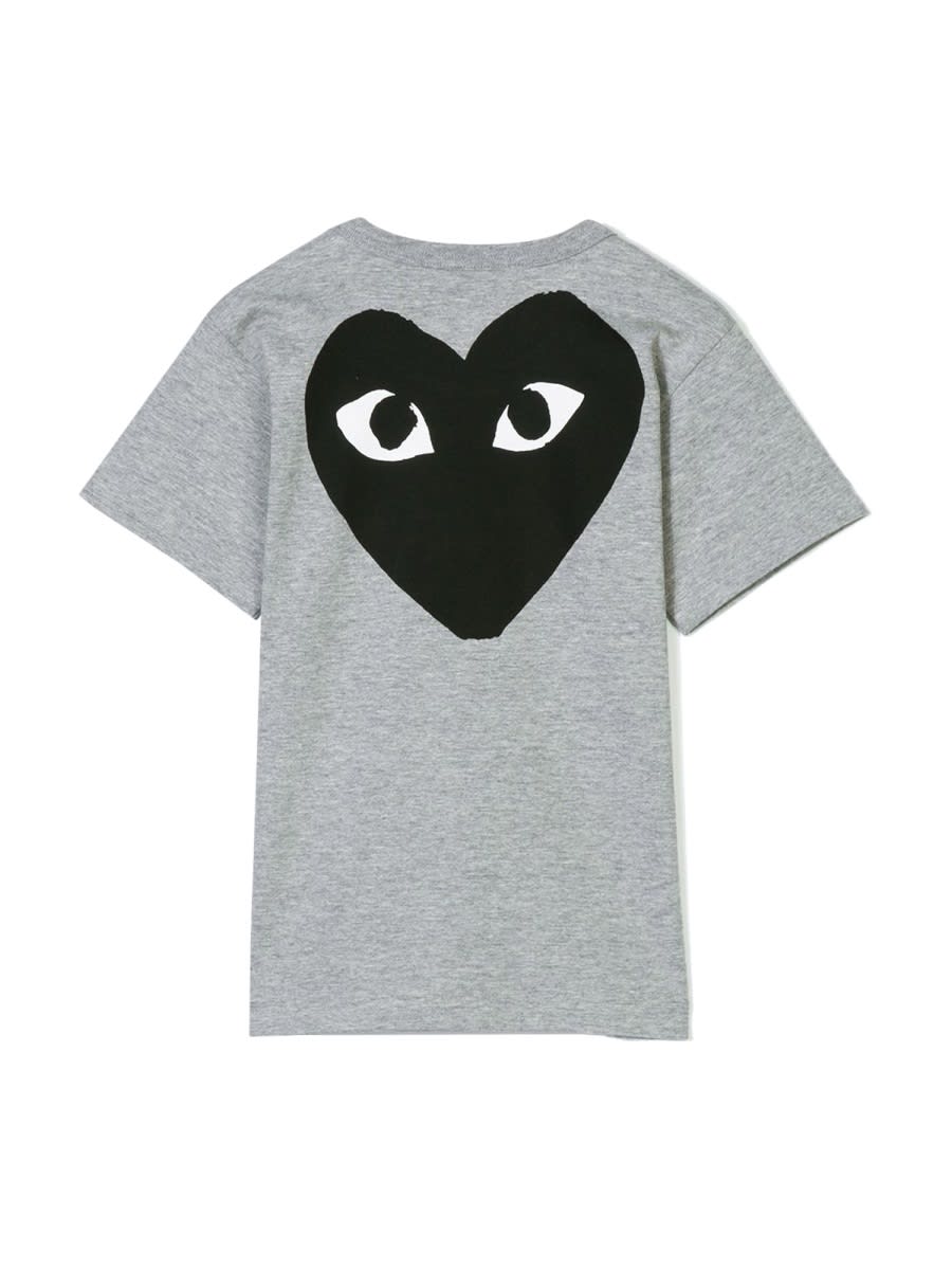 Shop Comme Des Garçons Play T-shirt Con Logo In Grey