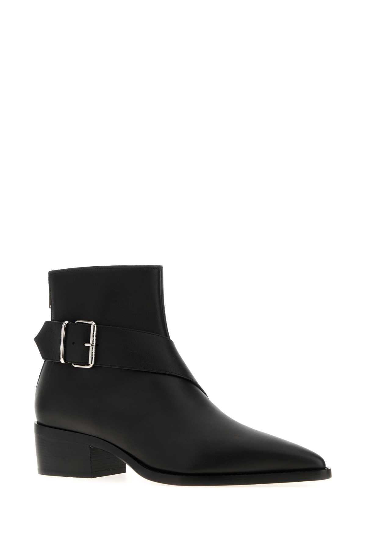 Alexander Mcqueen Ankle Boots With Block Heel And Buckle In Black