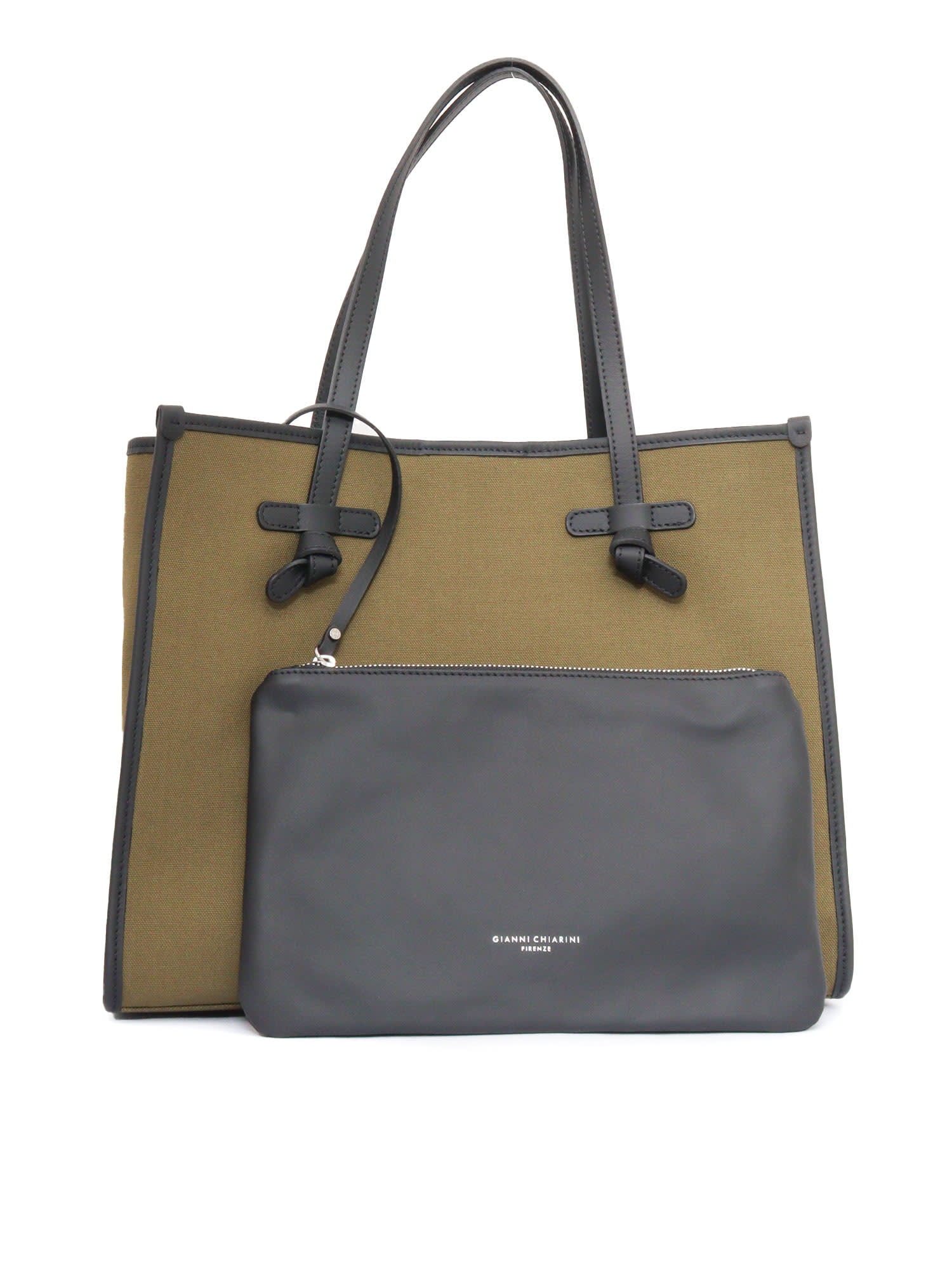 Gianni Chiarini Fabric And Leather Bag 38x31x16