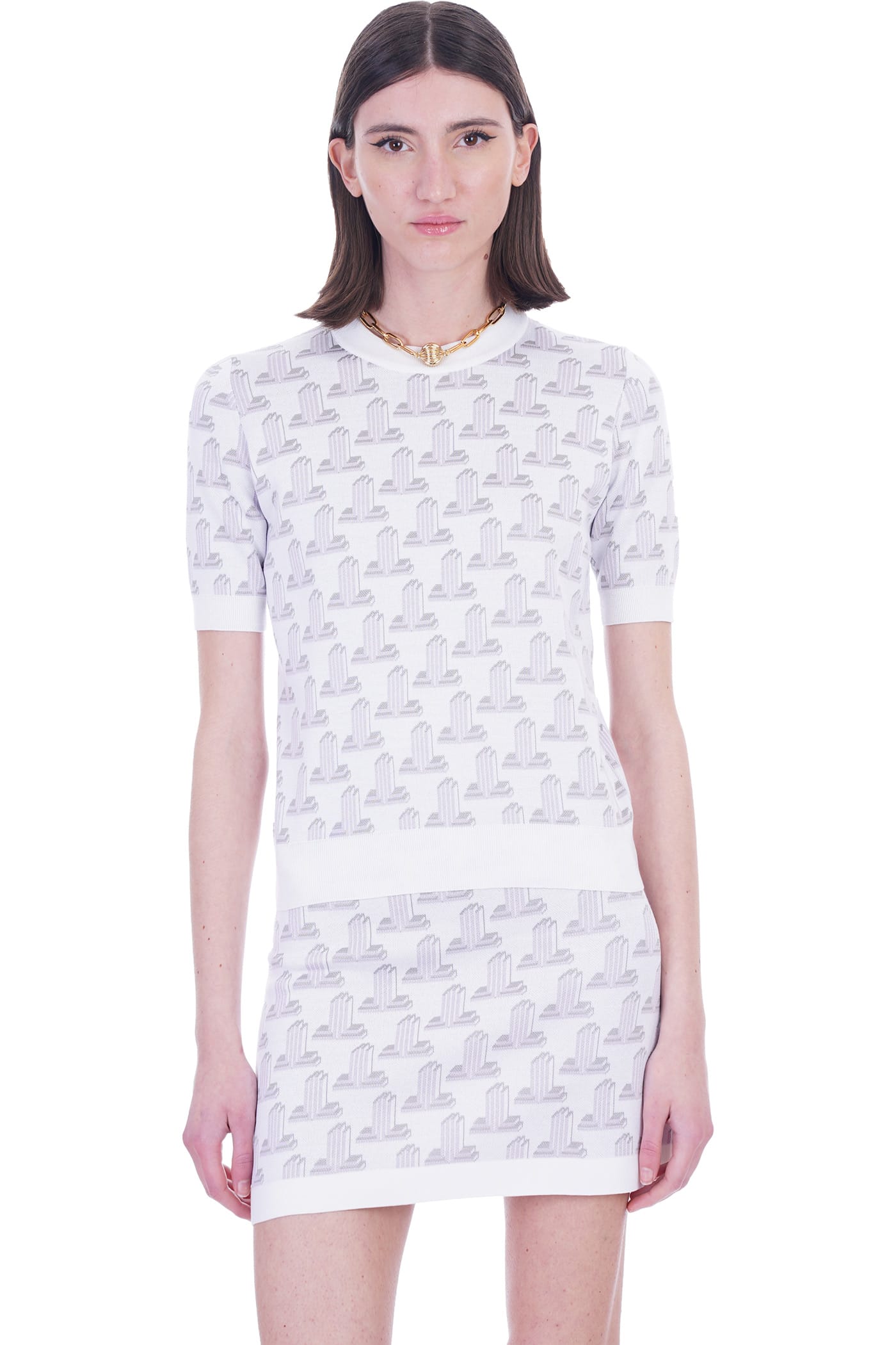 Lanvin T-shirt In White Synthetic Fibers