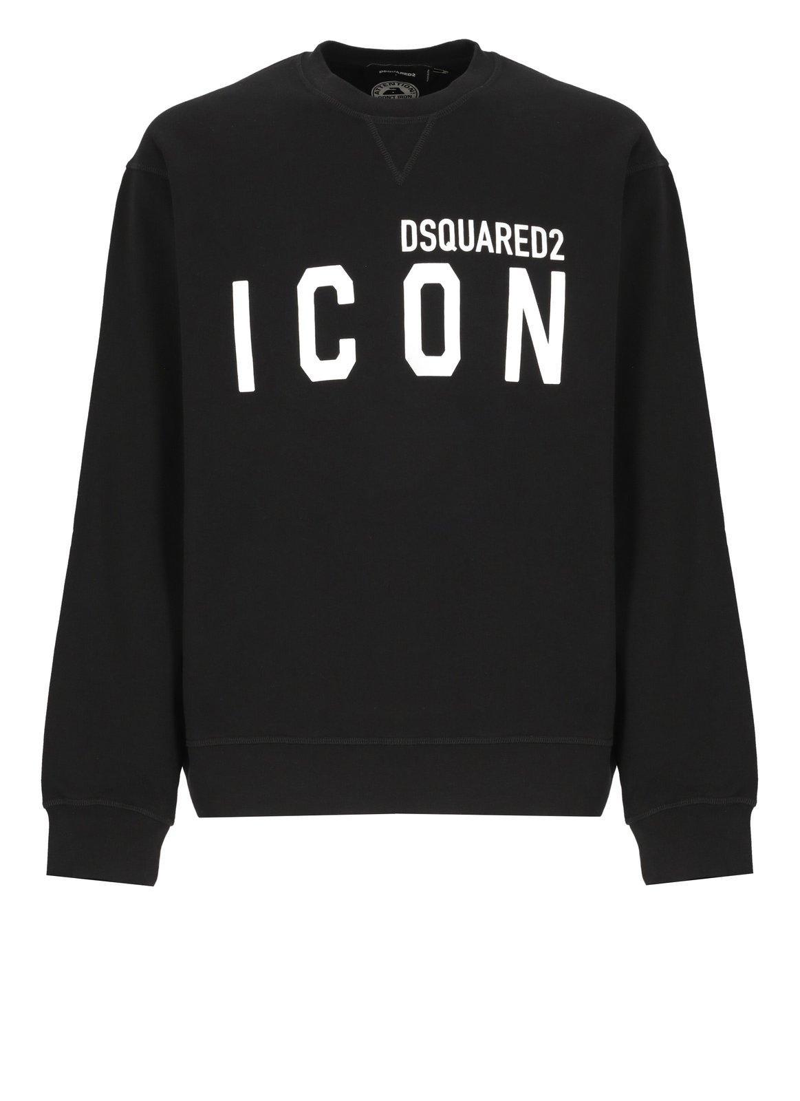 Shop Dsquared2 Logo Printed Hoodie In Black