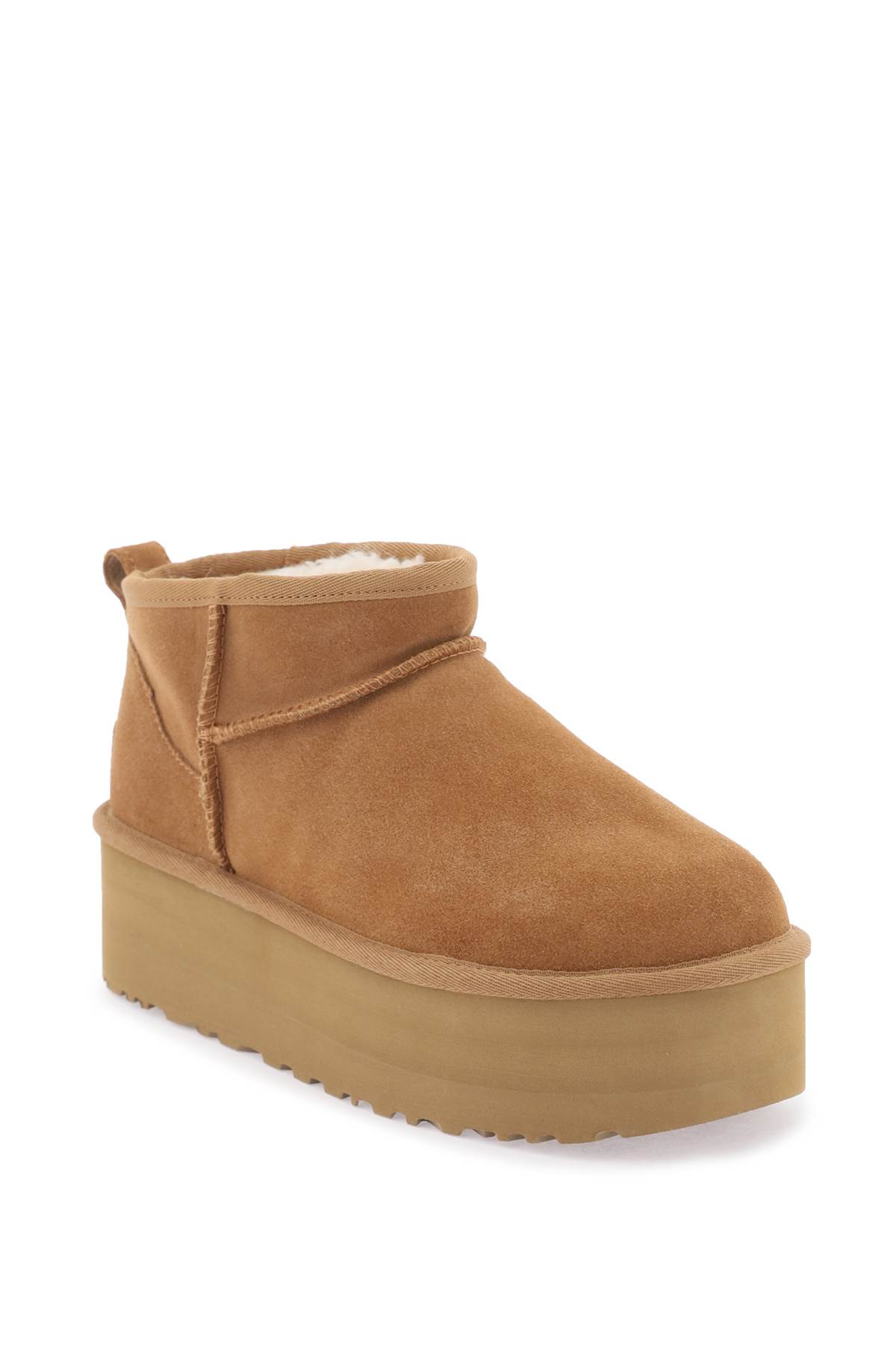 Shop Ugg Classic Ultra Mini Platform Ankle Boots In Marrone