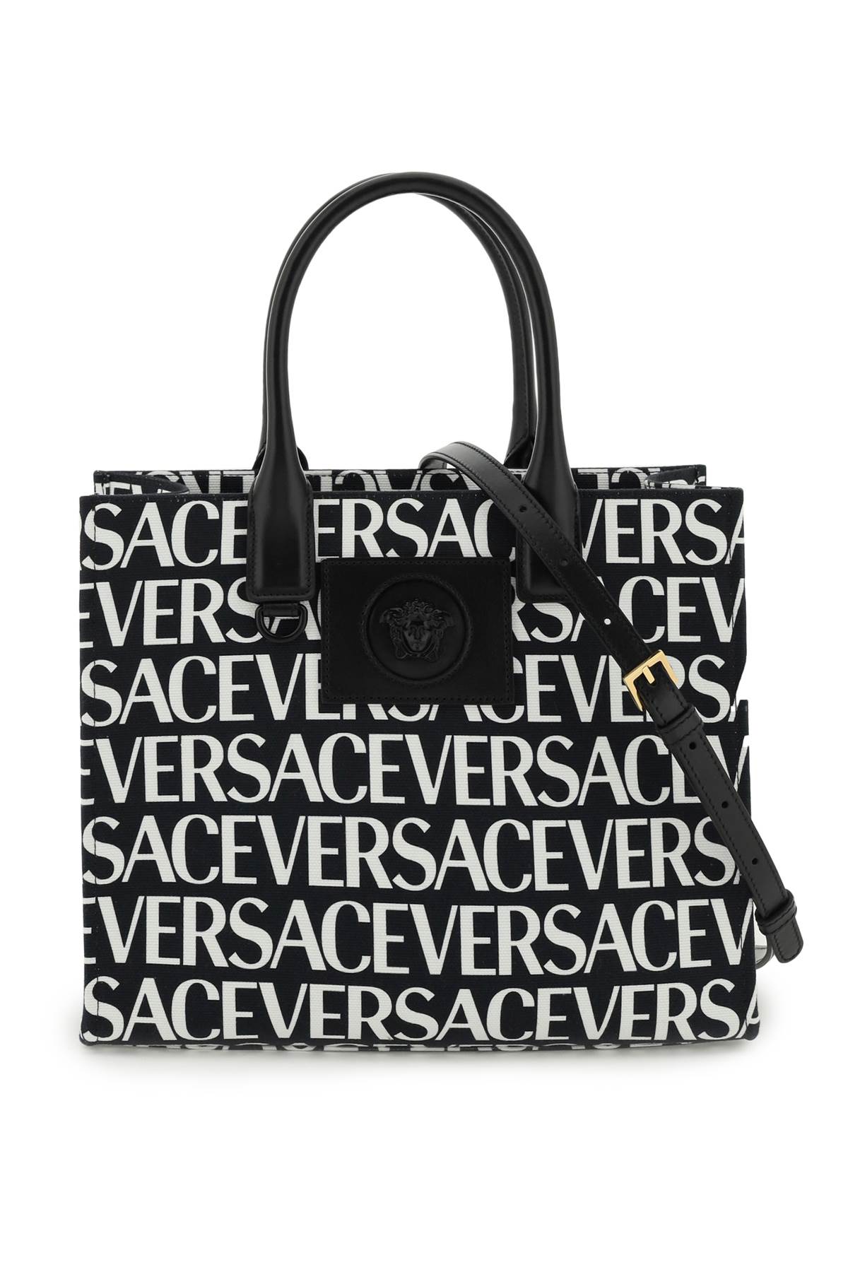 Versace All-over Logo Small Tote Bag