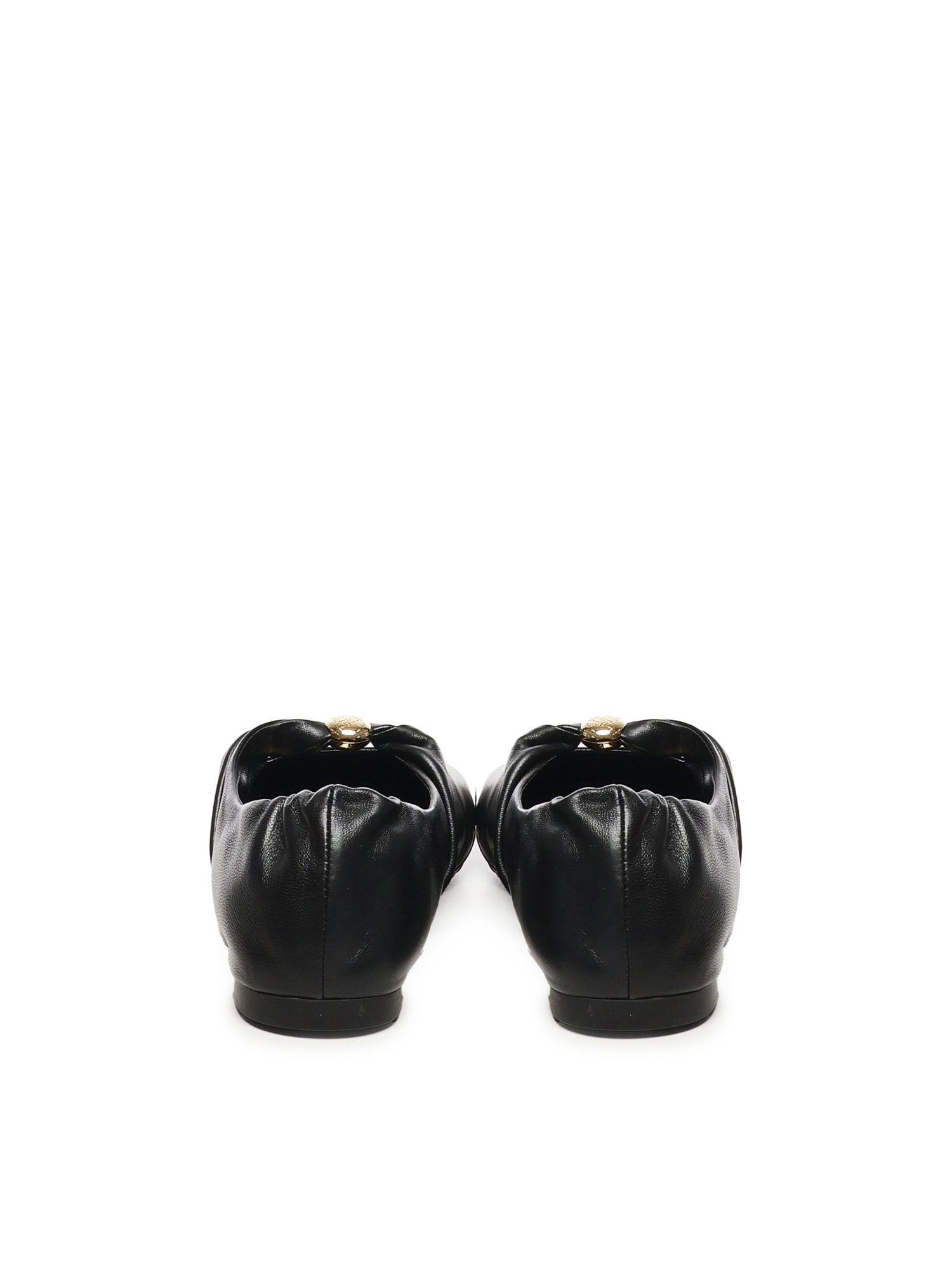 Loewe Women Pebble Ballerina In Nappa Leather In Black