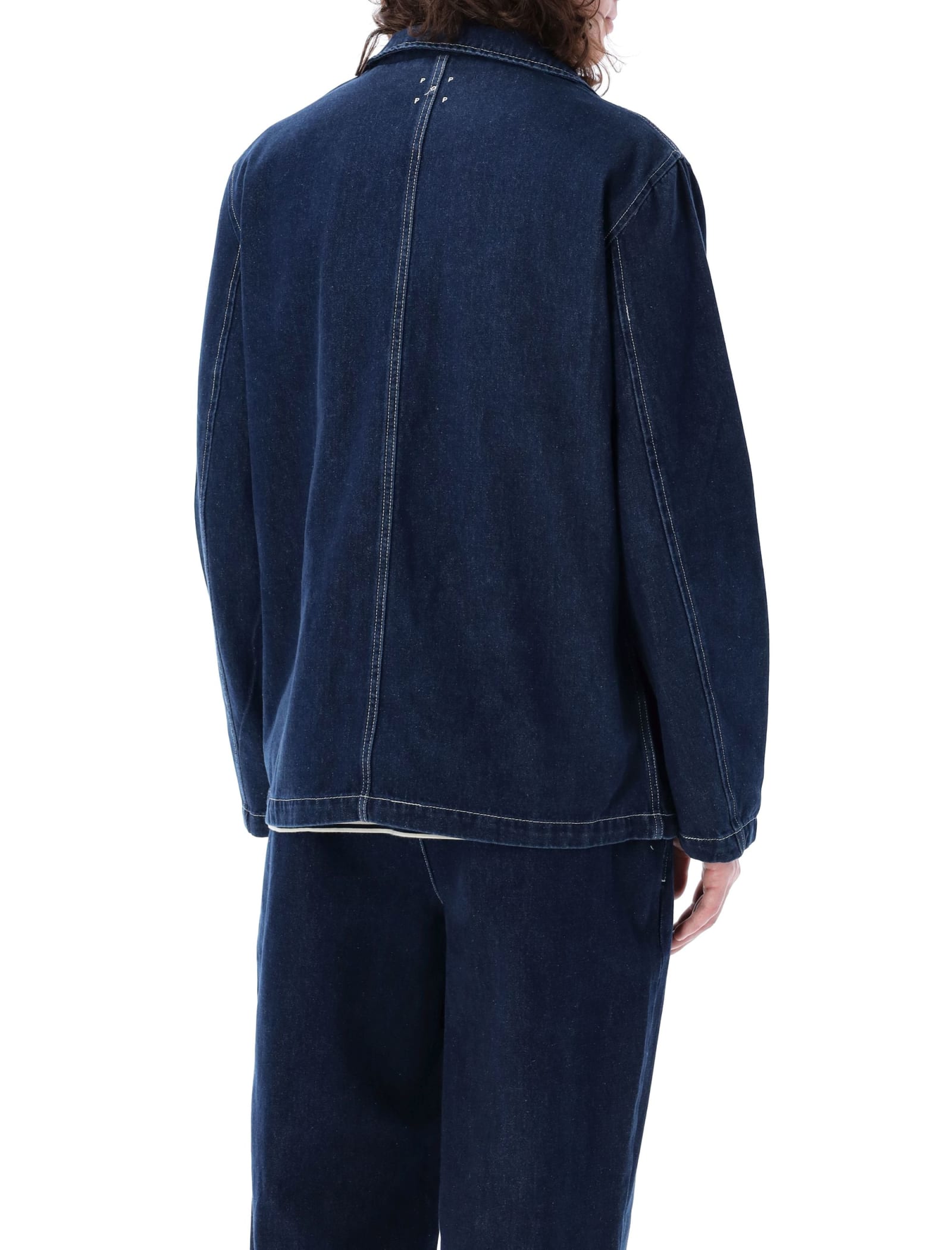 Shop Pop Trading Company Pop Hewitt Suit Jacket In Dark Blue