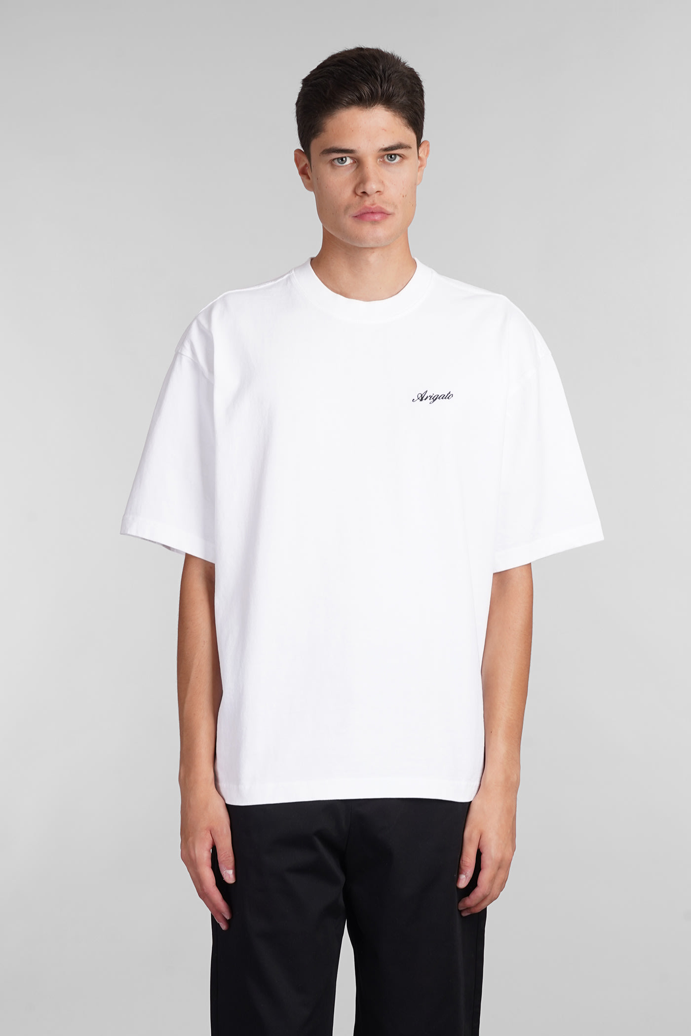 Shop Axel Arigato T-shirt In White Cotton