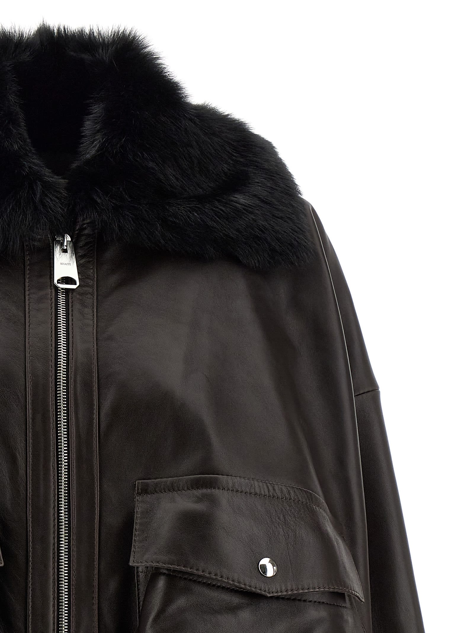 Khaite Daemon Jacket In Brown