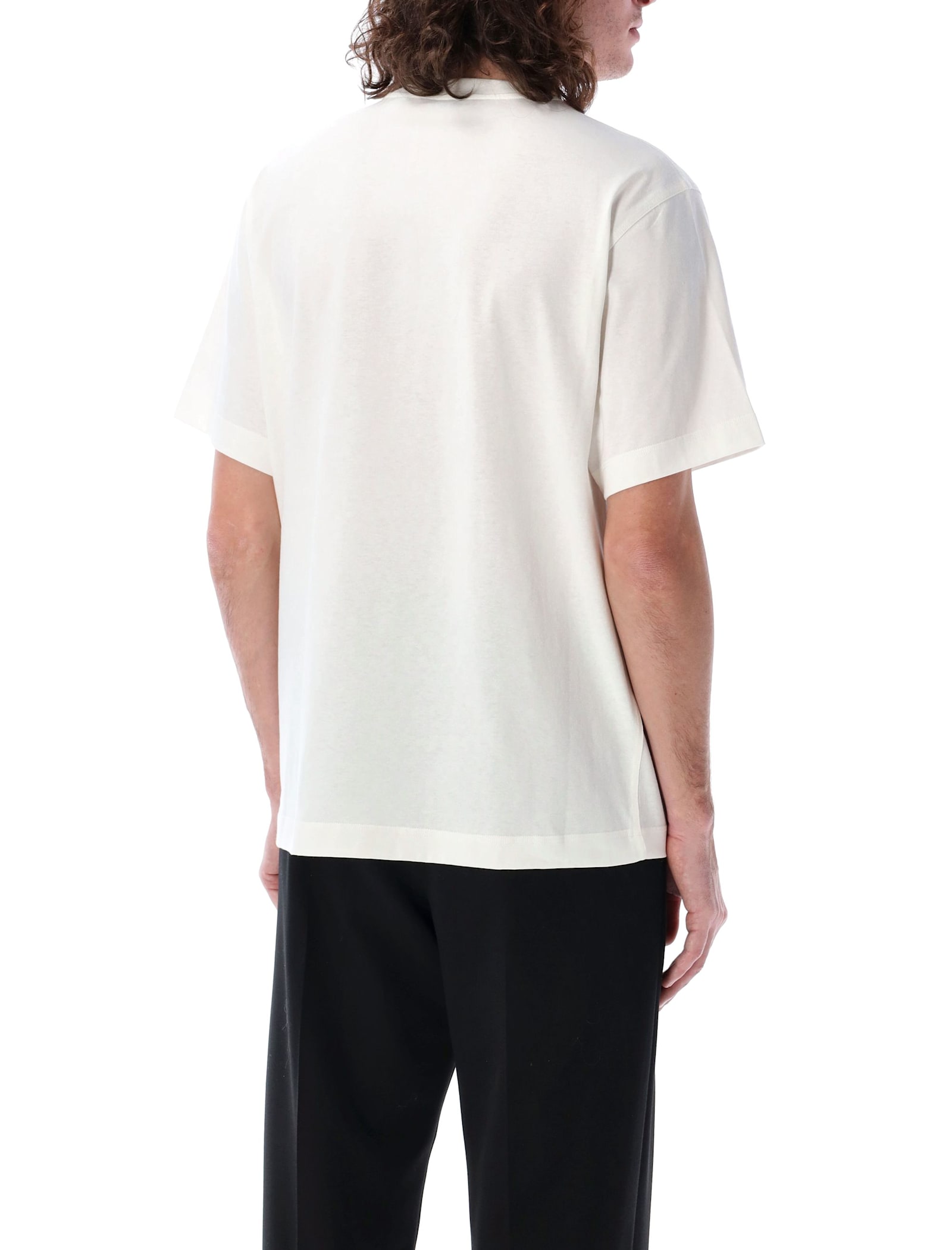 Burberry Equestrian Knight Logo Cotton T-shirt In Nude