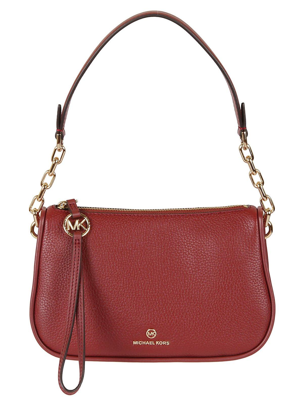 Michael Kors Logo Plaque Zip-up Shoulder Bag