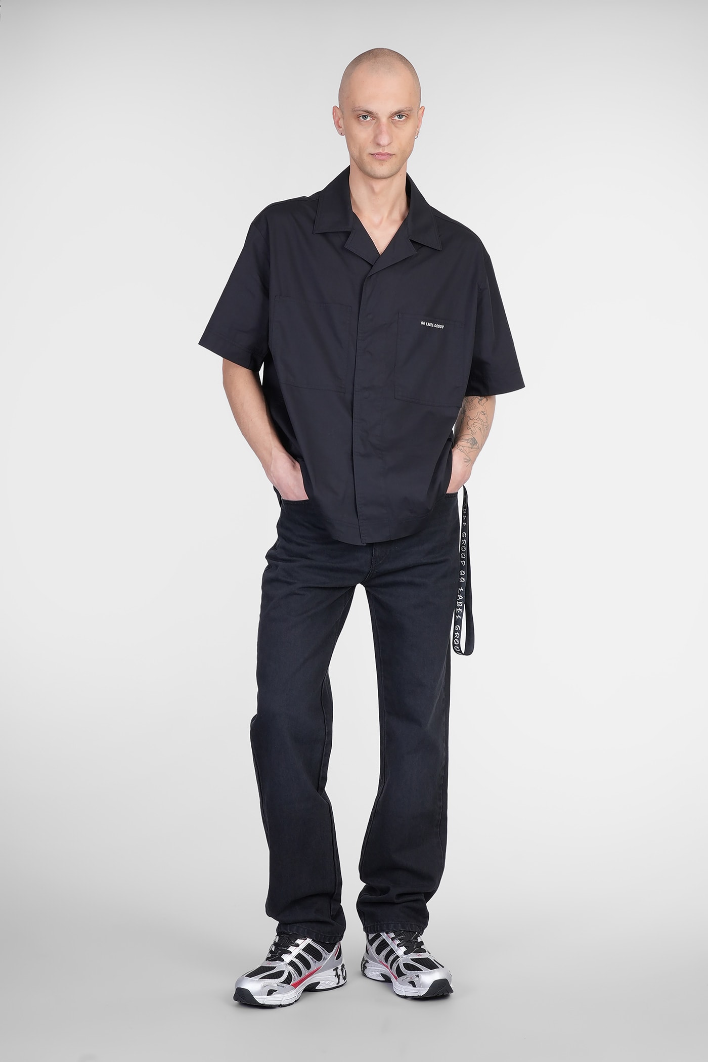 44 Label Group Francisco Jeans In Black Cotton In Black