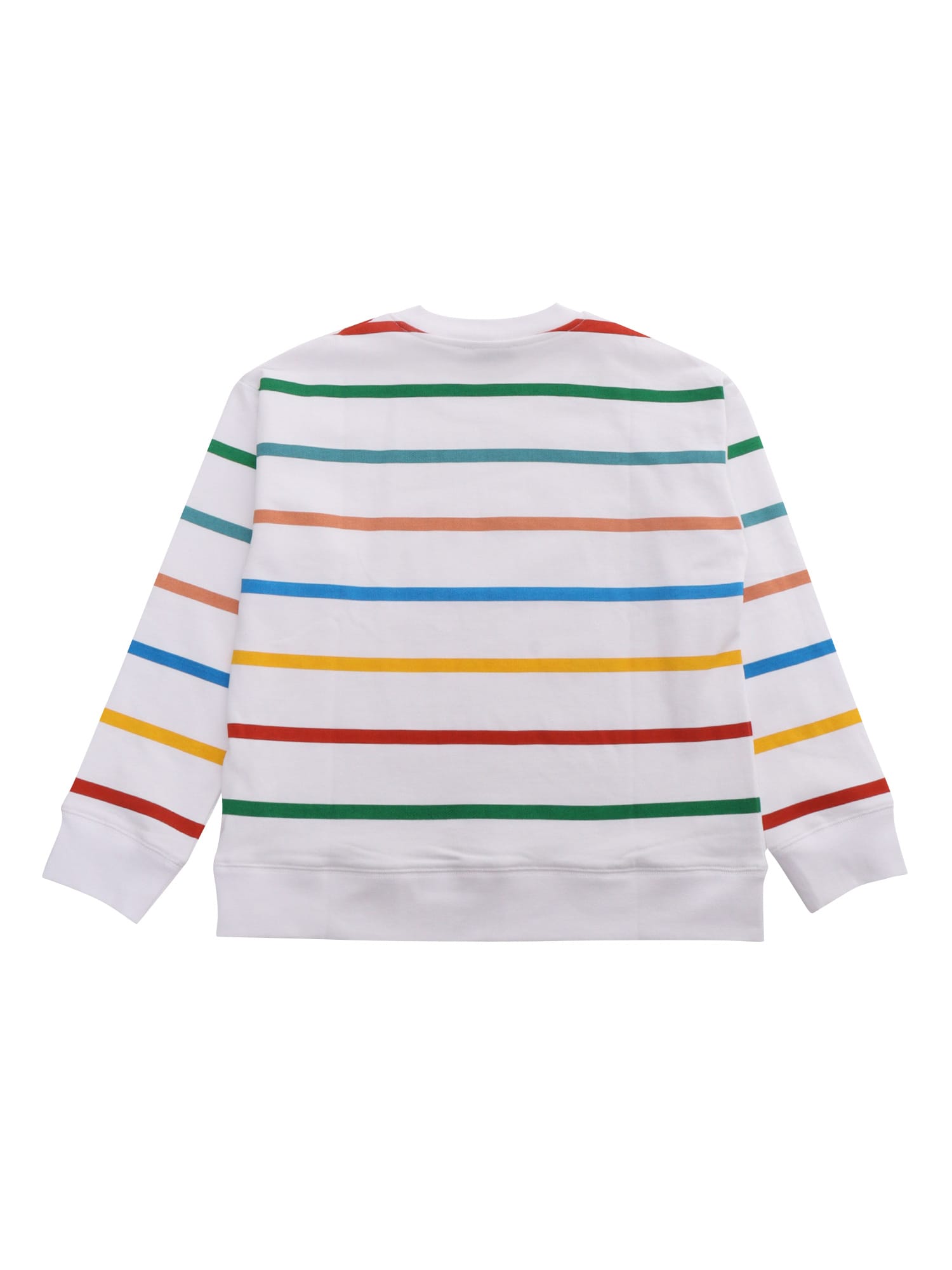 Shop Stella Mccartney Striped Colorful Sweatshirt In White