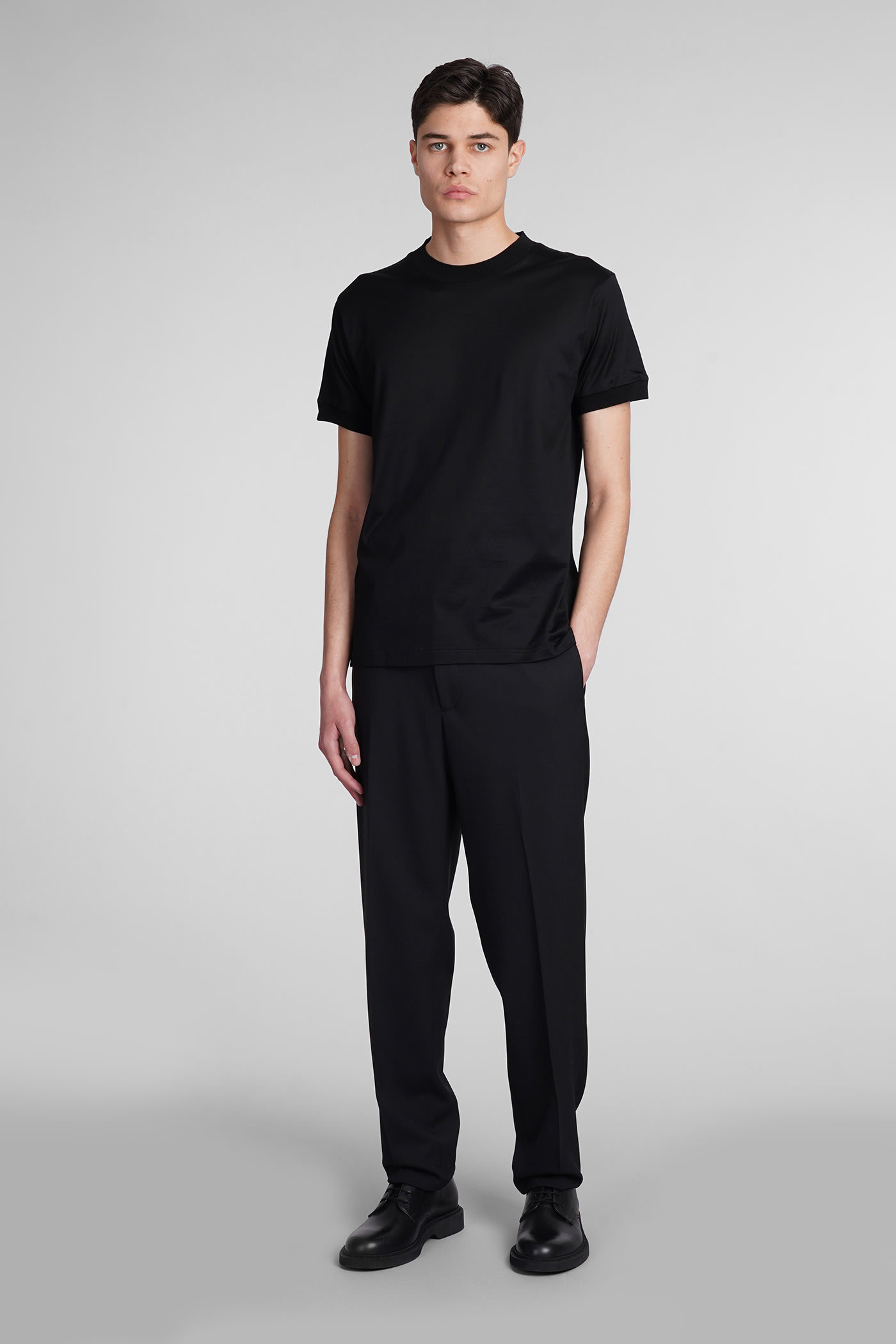 Shop Tagliatore Keys T-shirt In Black Cotton