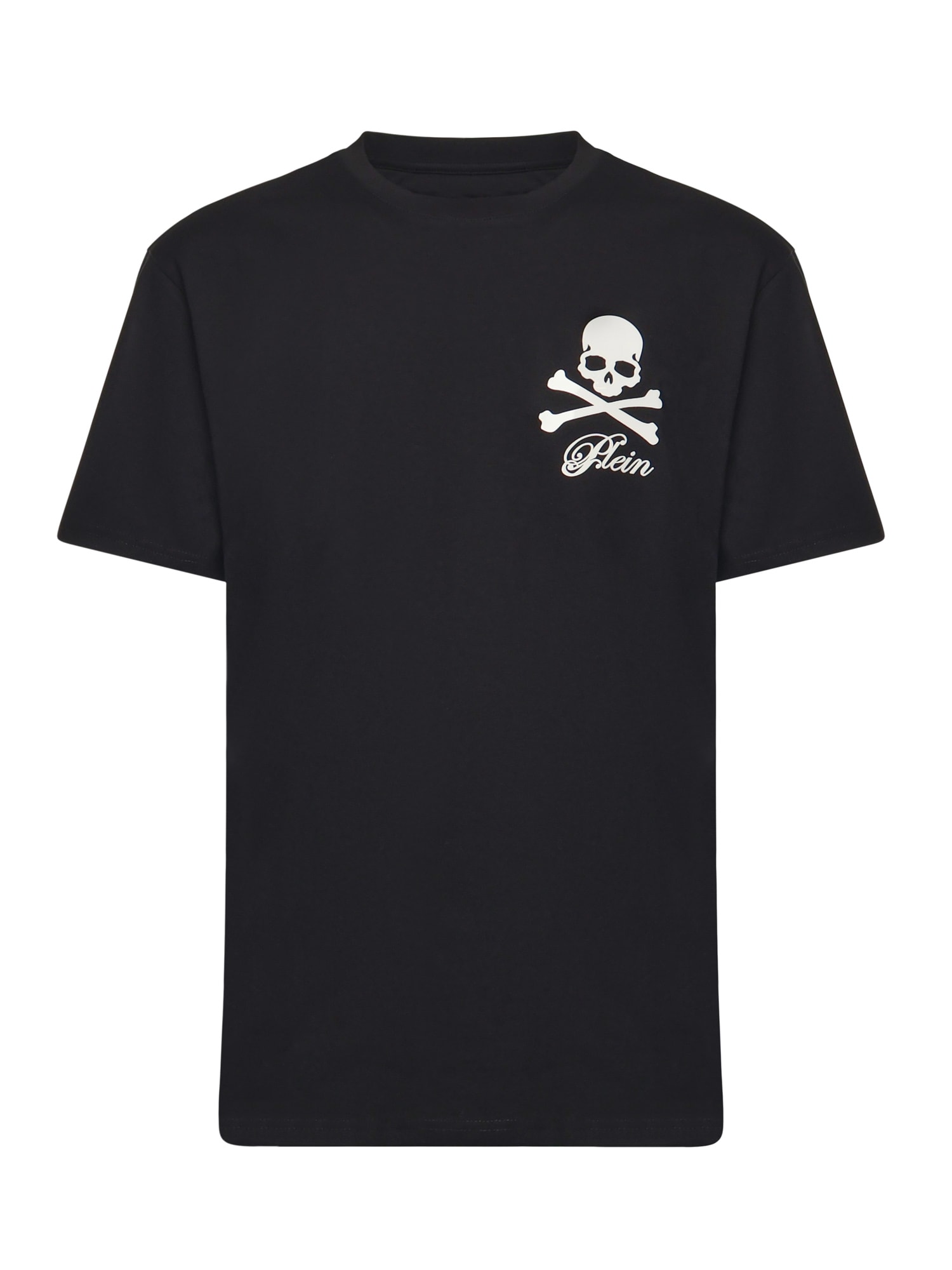 Philipp Plein Crew Neck T-shirt With Print In Black