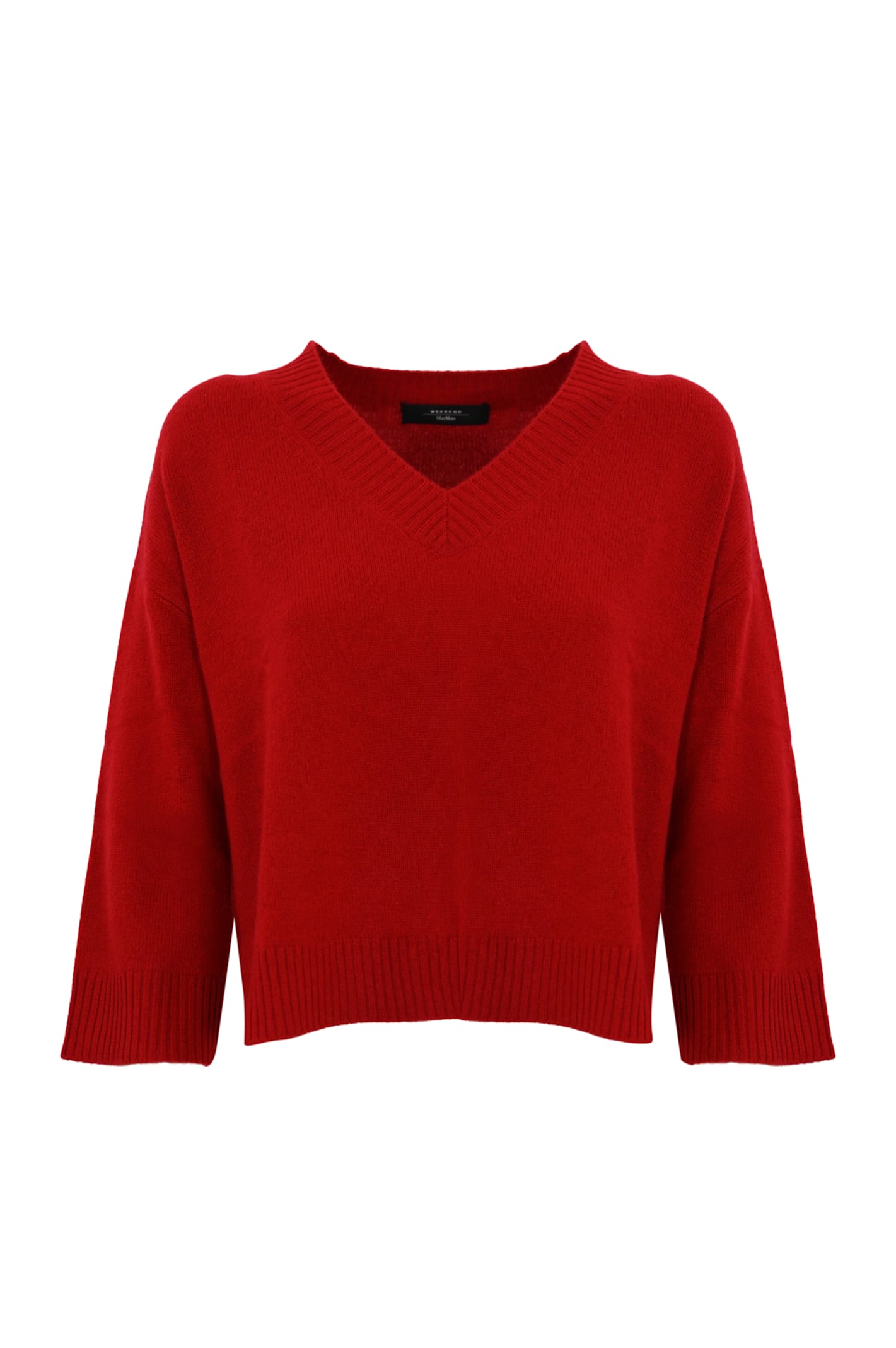 Shop Weekend Max Mara Leva Cashmere Sweater In Rosso